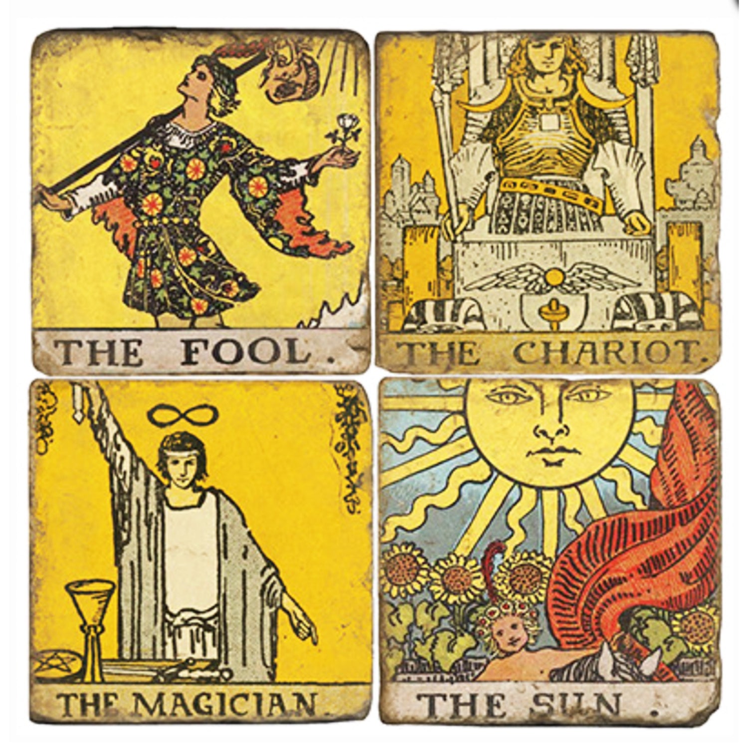 Stone Tile Coaster: Tarot Cards