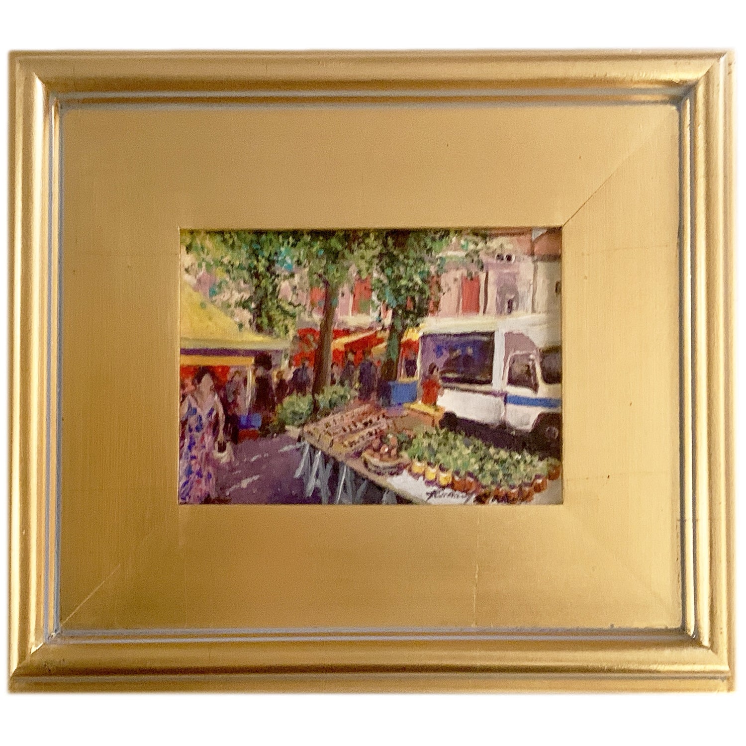 Marché, Richard Reynolds Ward, Acrylic on Board, Framed