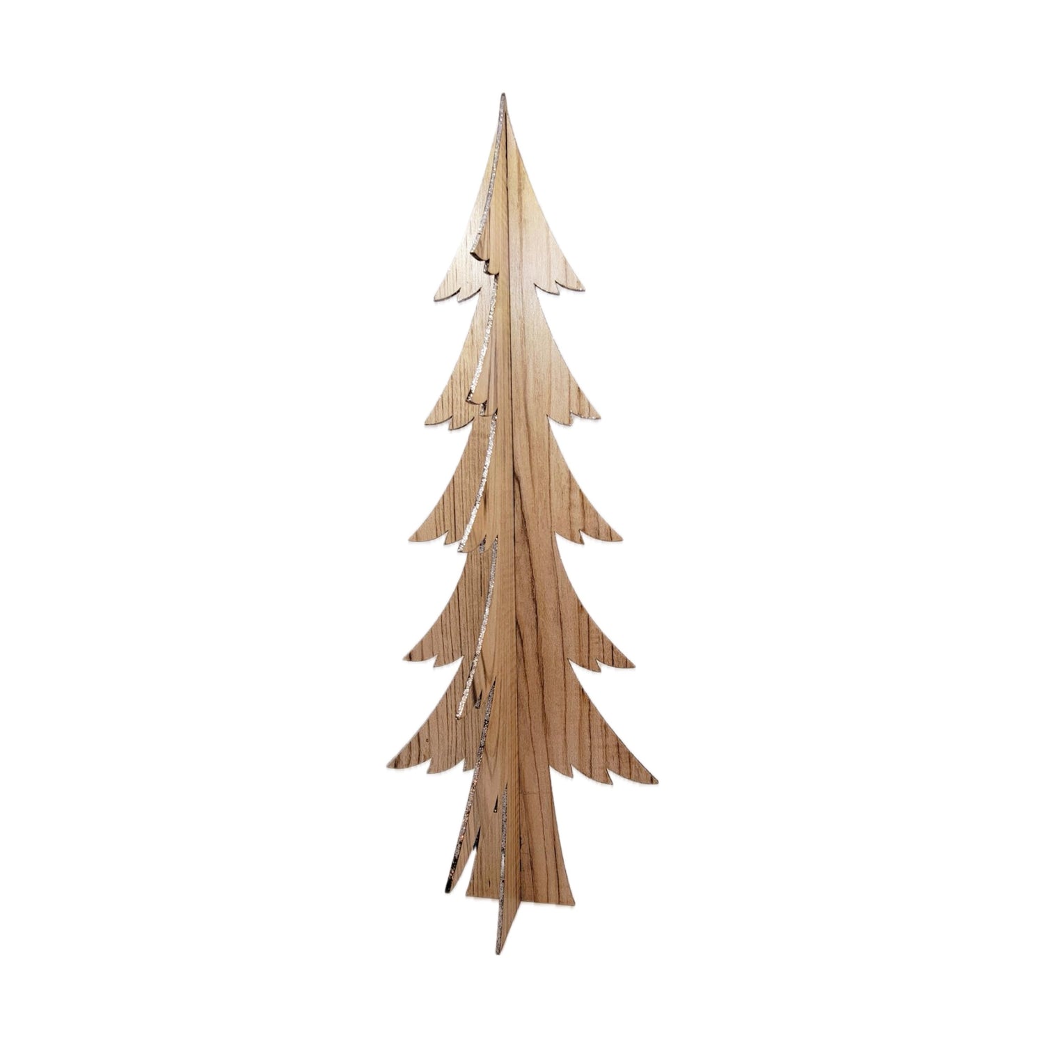 3-D Small Glitter Edge Christmas Tree