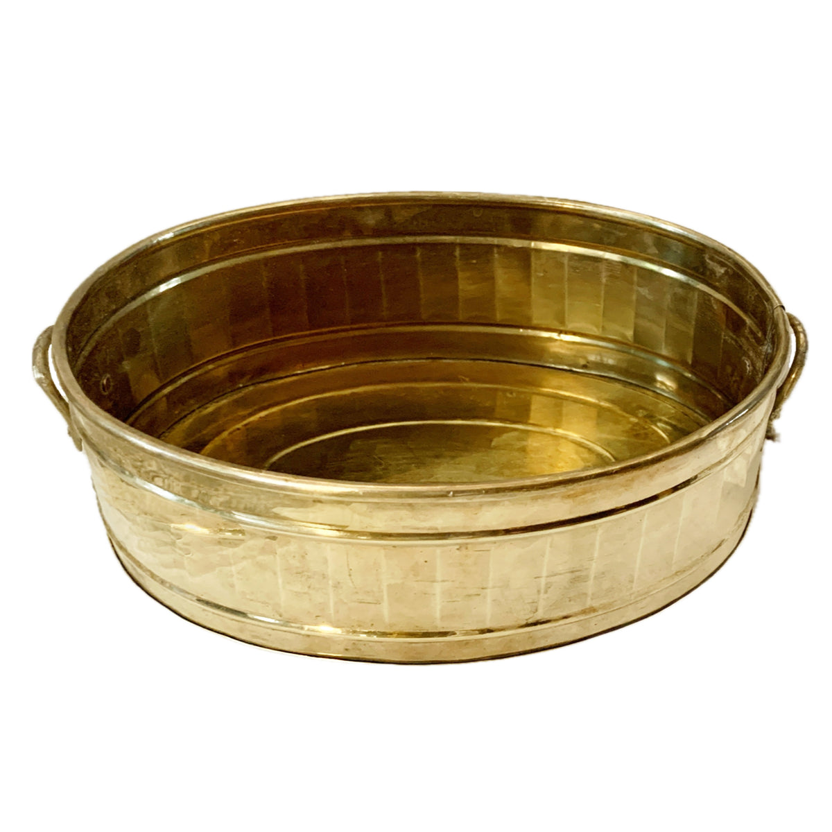Vintage Oval Brass Planter