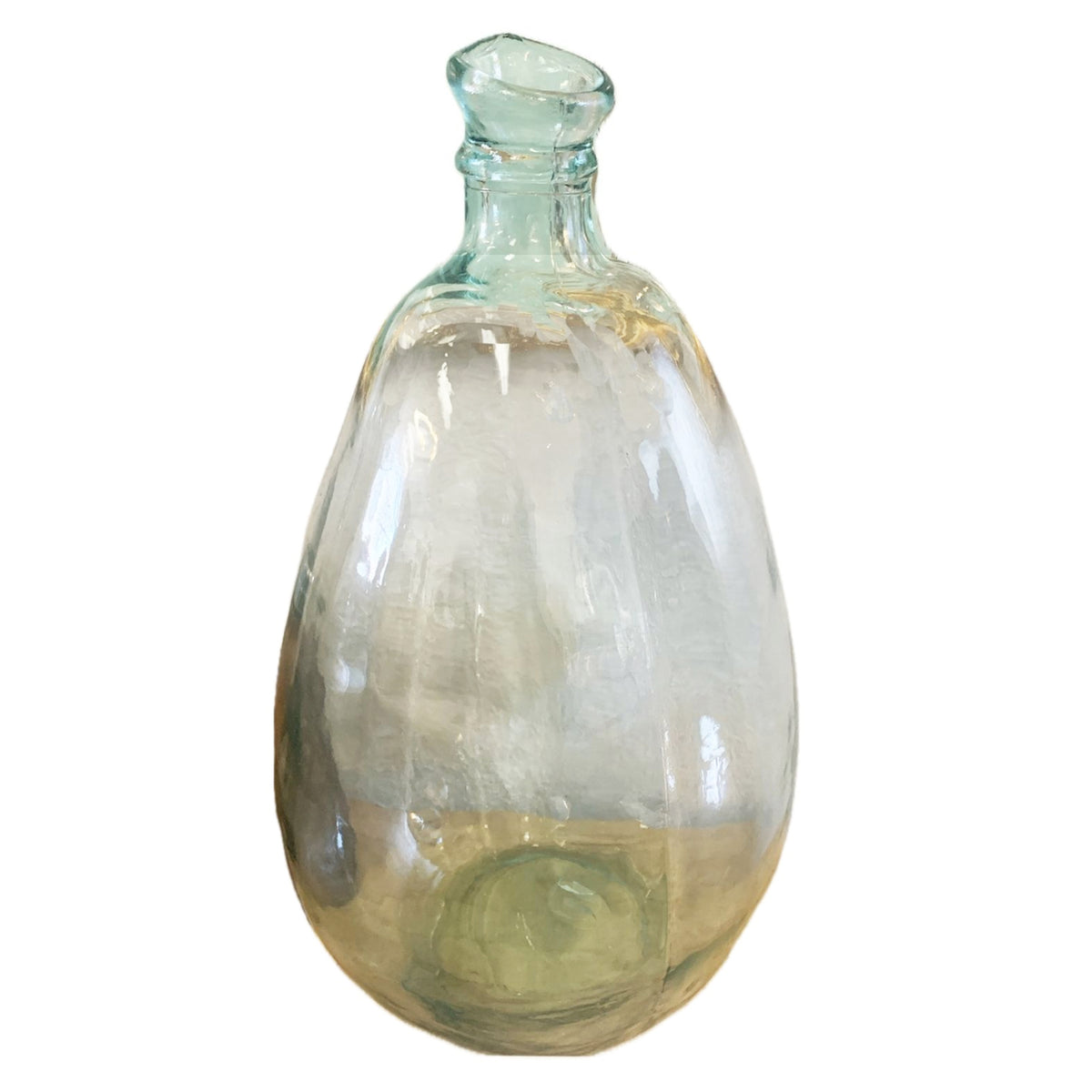 Handblown Sea Glass Green Bottle