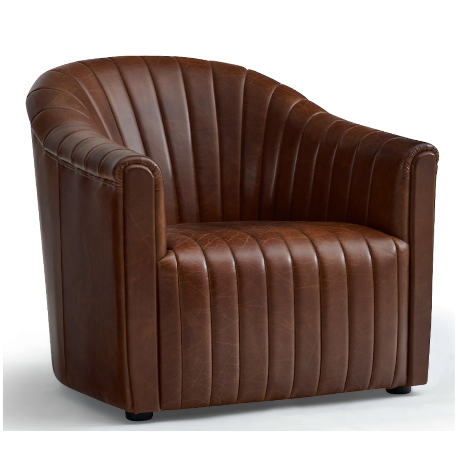 Phillips Scott Alfie Chair in Aged Cigar Leather