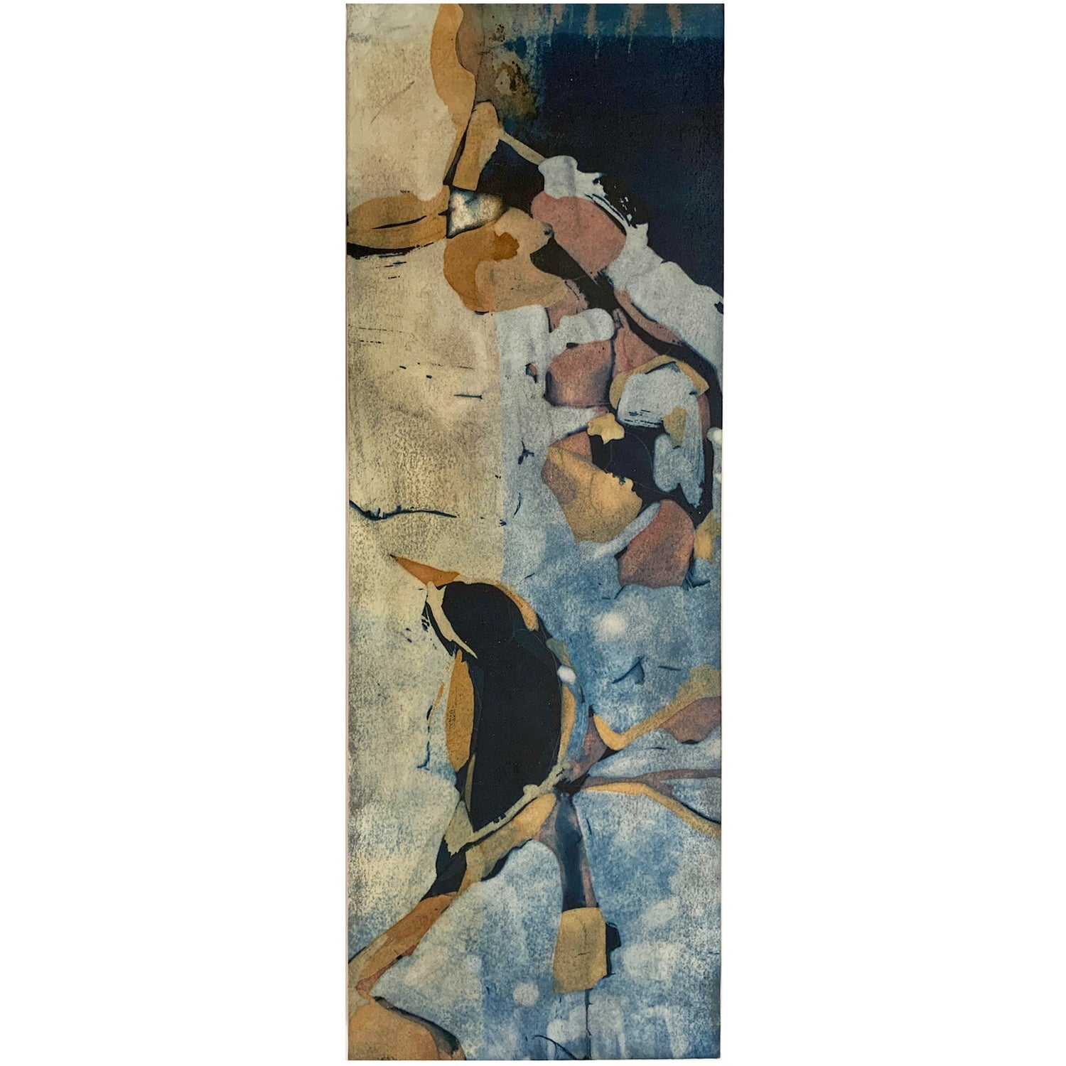 Bird 2, Emily Donovan, Natural Dye and Pigment on Paper, Mounted on Wood Frame