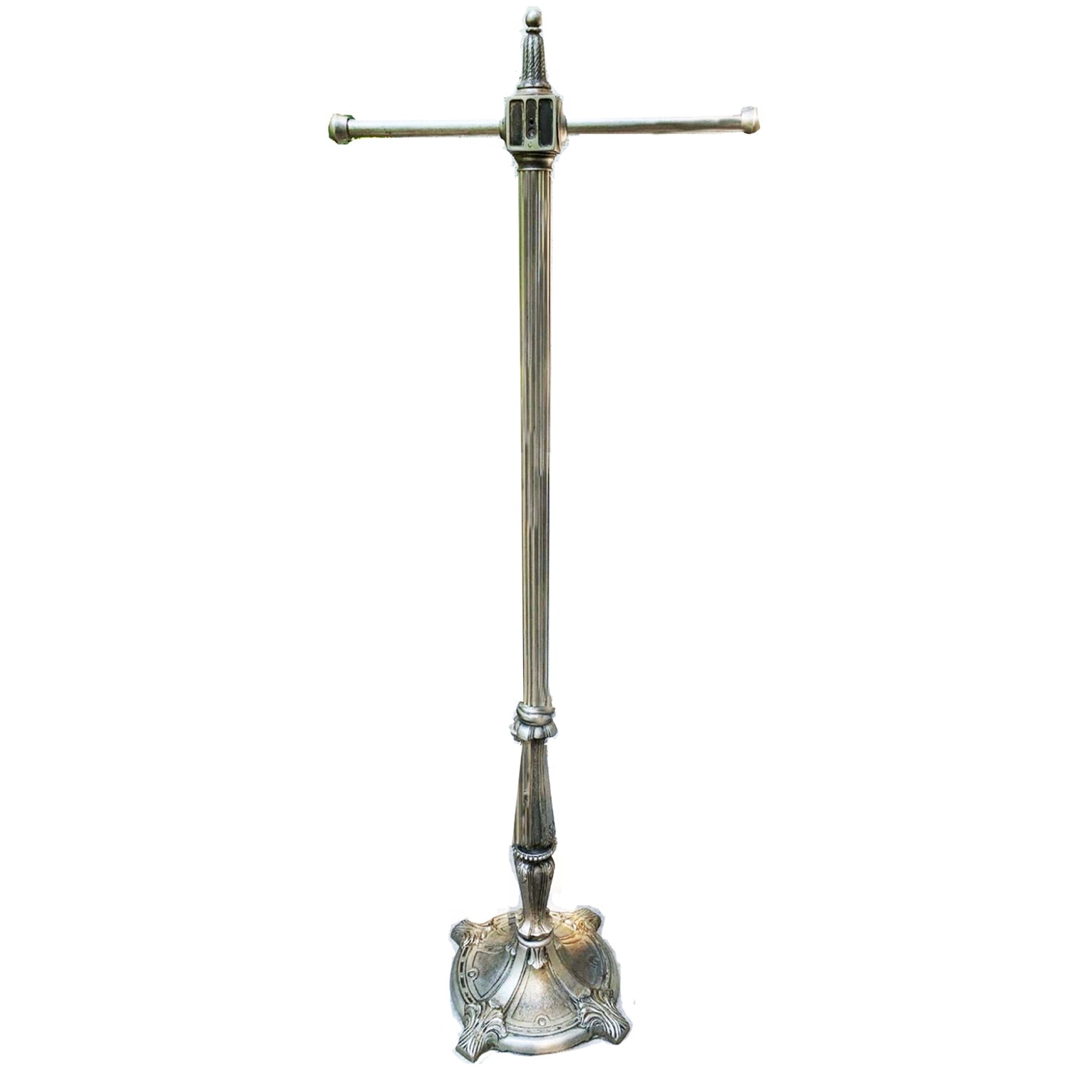Antique Cast Iron Garment Rack, 72"h,  ca. 1900