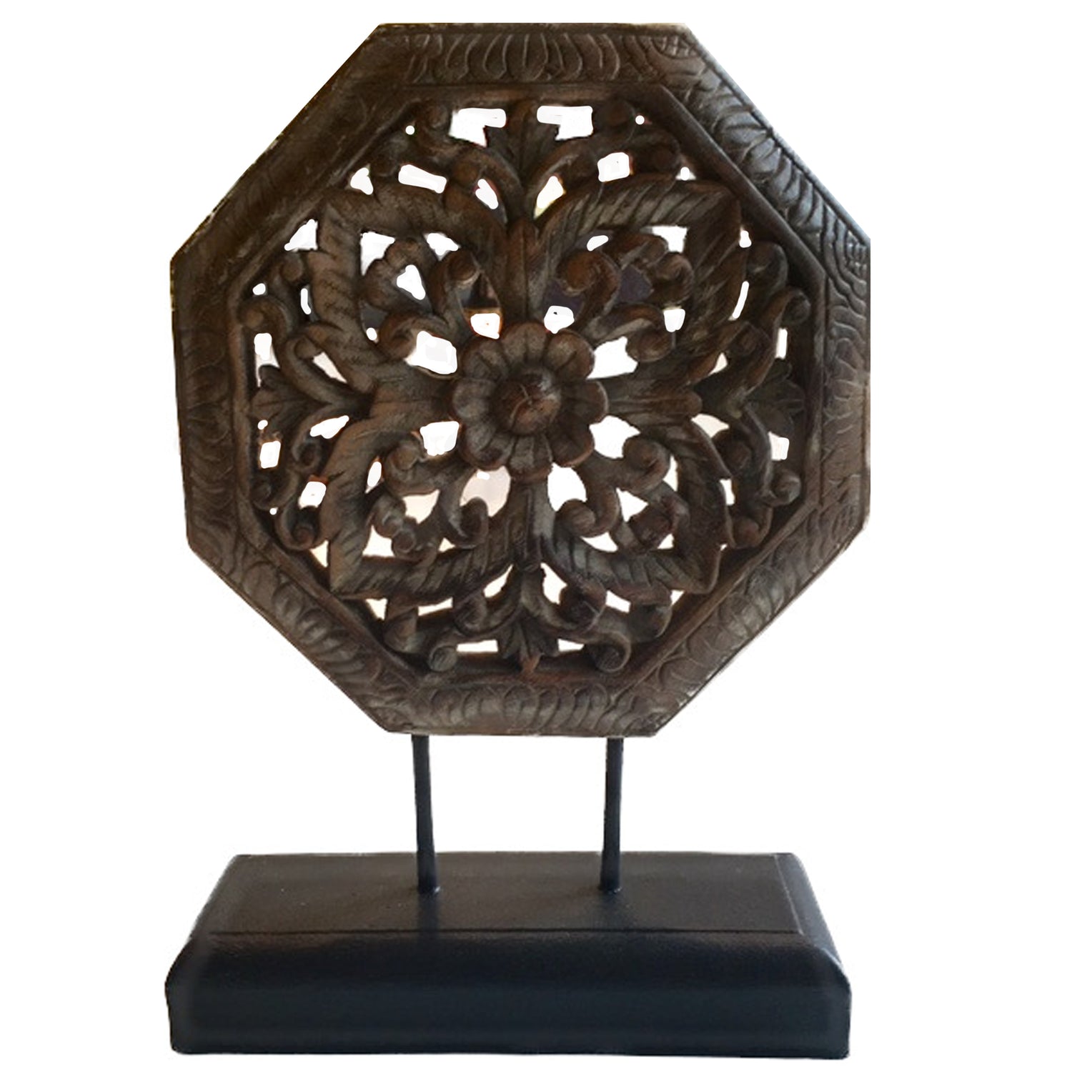 Octagon Lotus Carving, Thailand