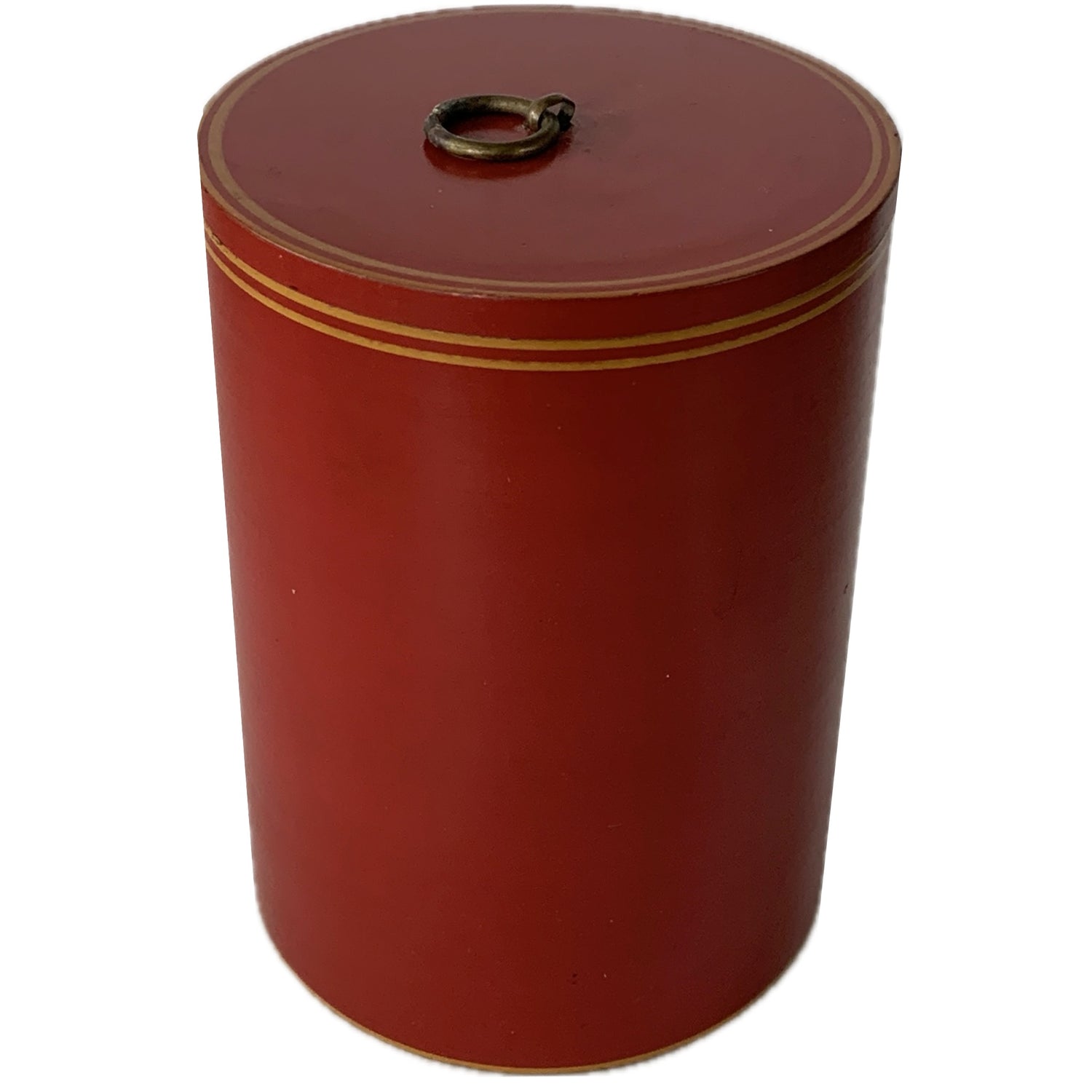 Afghan Red Lacquered Spice Canister