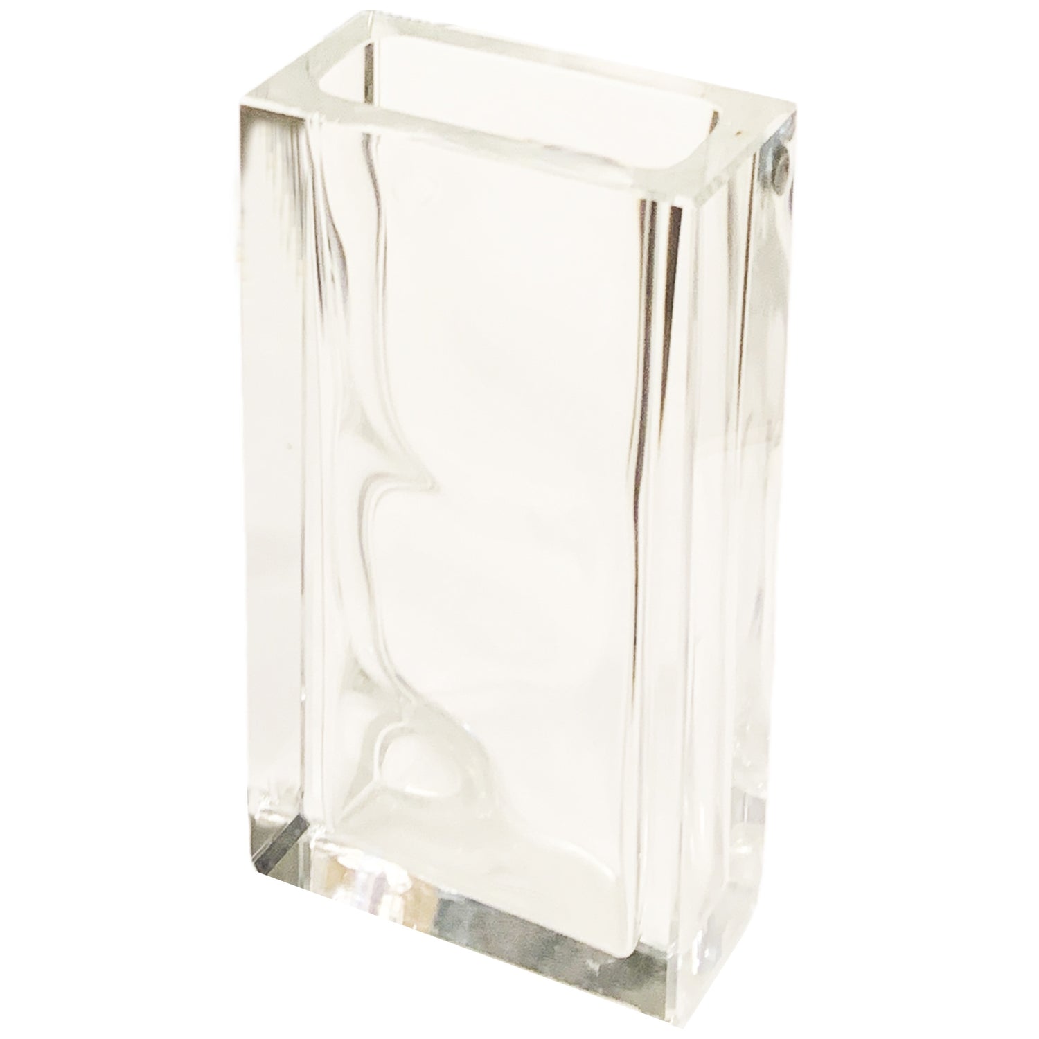 Rectangular Clear Glass Vase