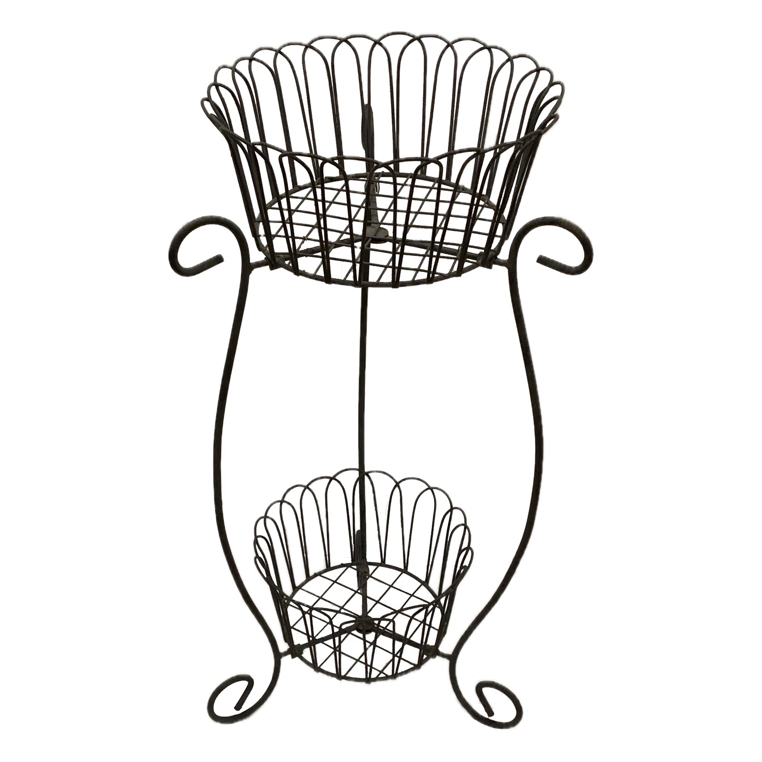 Vintage Wire 2-Tier Plant Stand