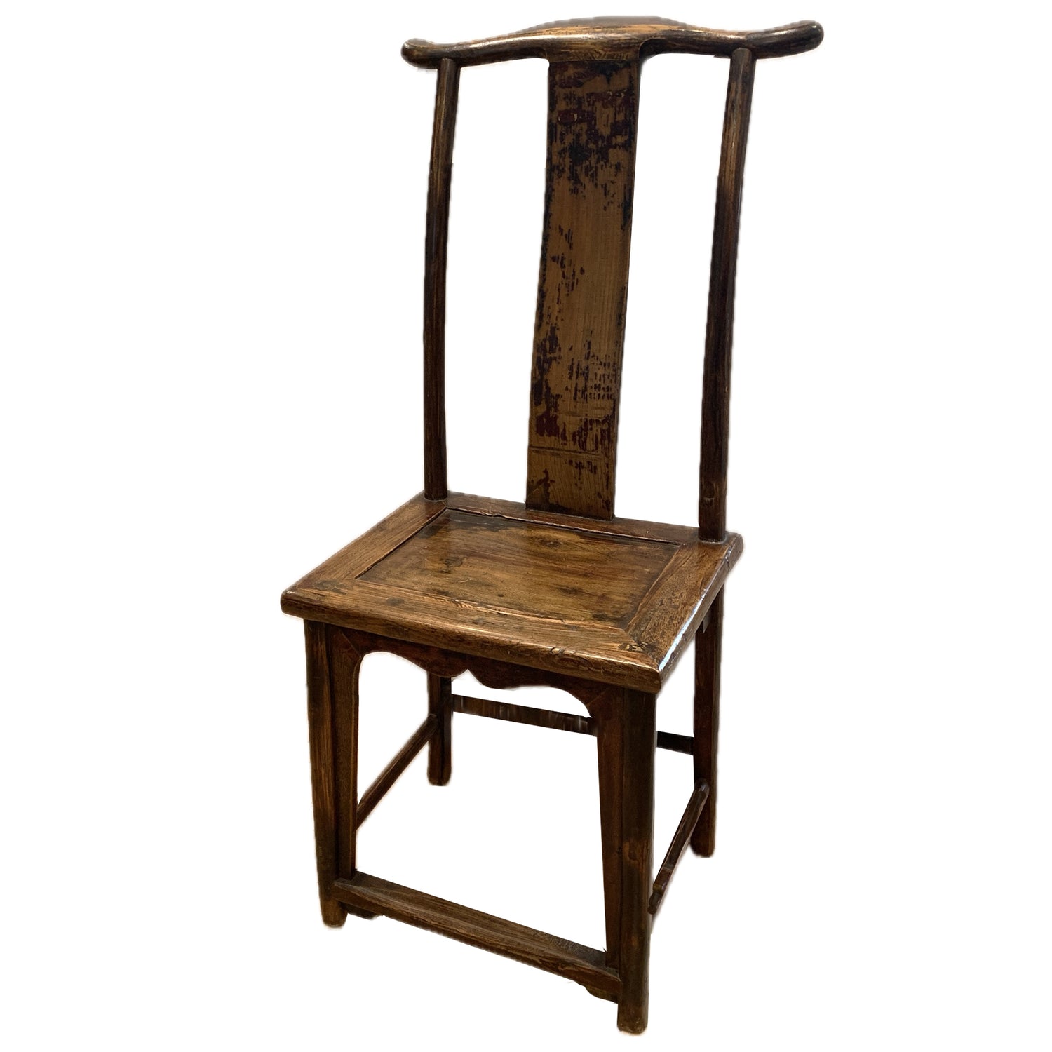 Antique Chinese Yoke-back Elm Side Chair