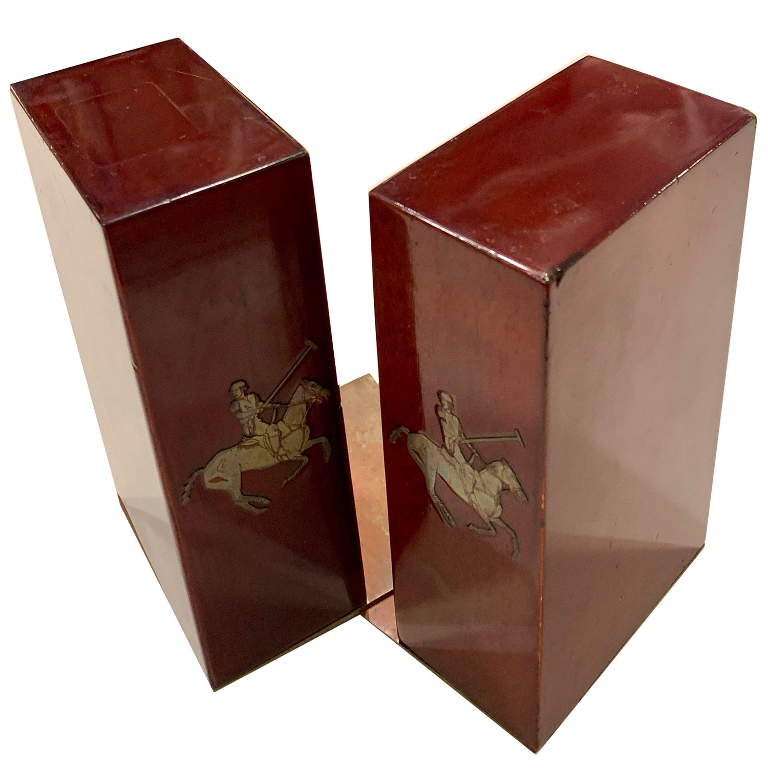 Vintage Polo Rider Bookends, pair