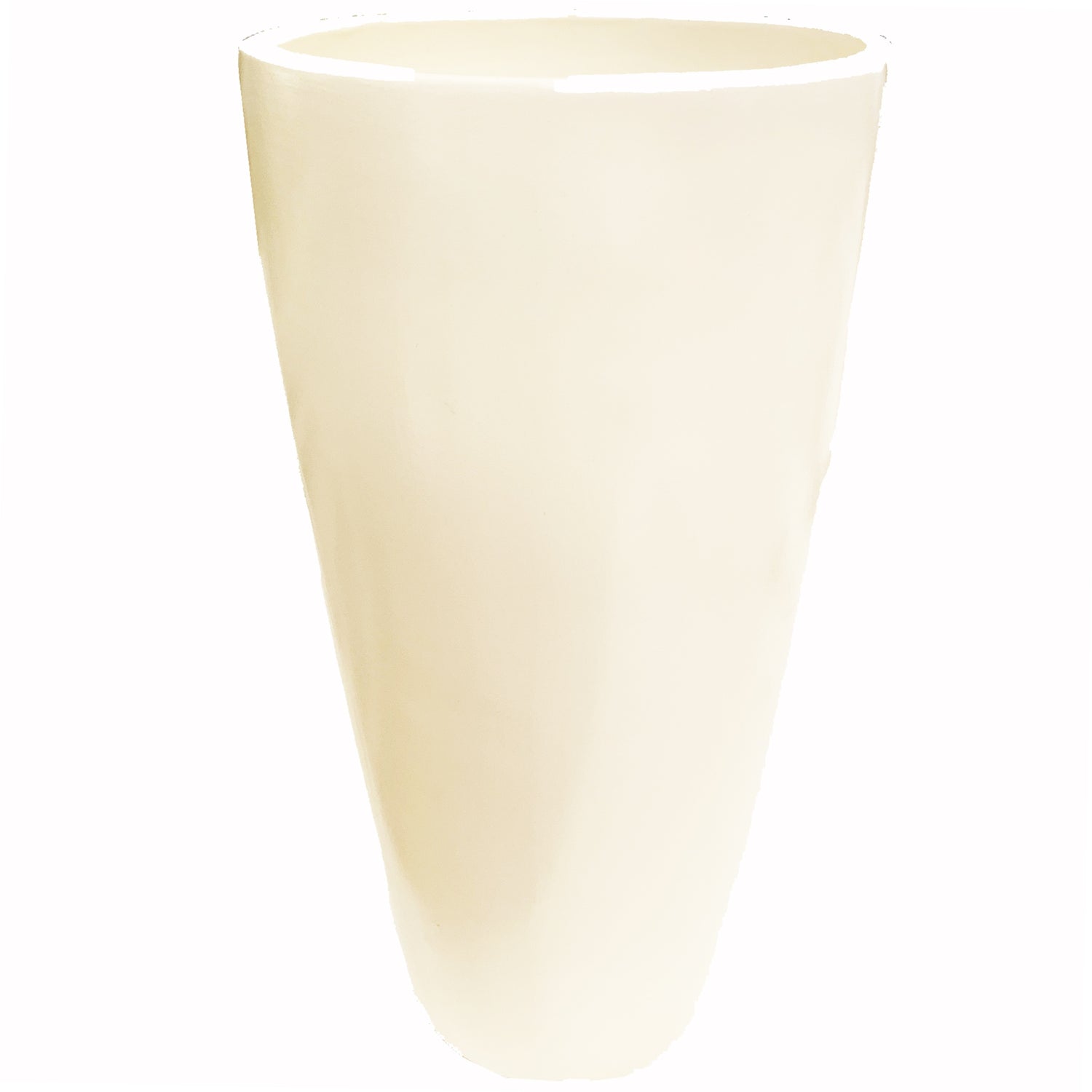 Vintage Matte White Vase, 8.75"dia x 15"h