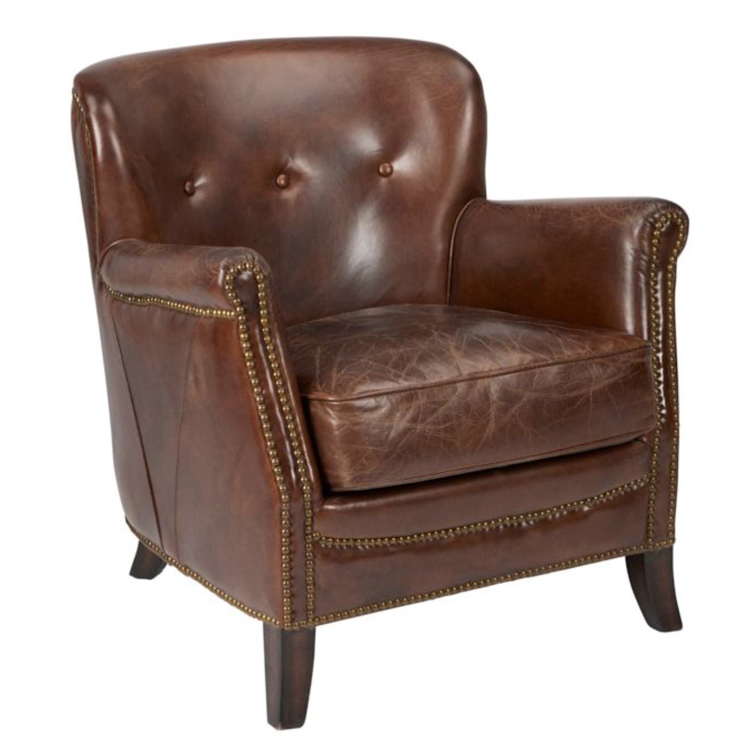 Phillips Scott Cambridge Chair in Aged Cigar Leather