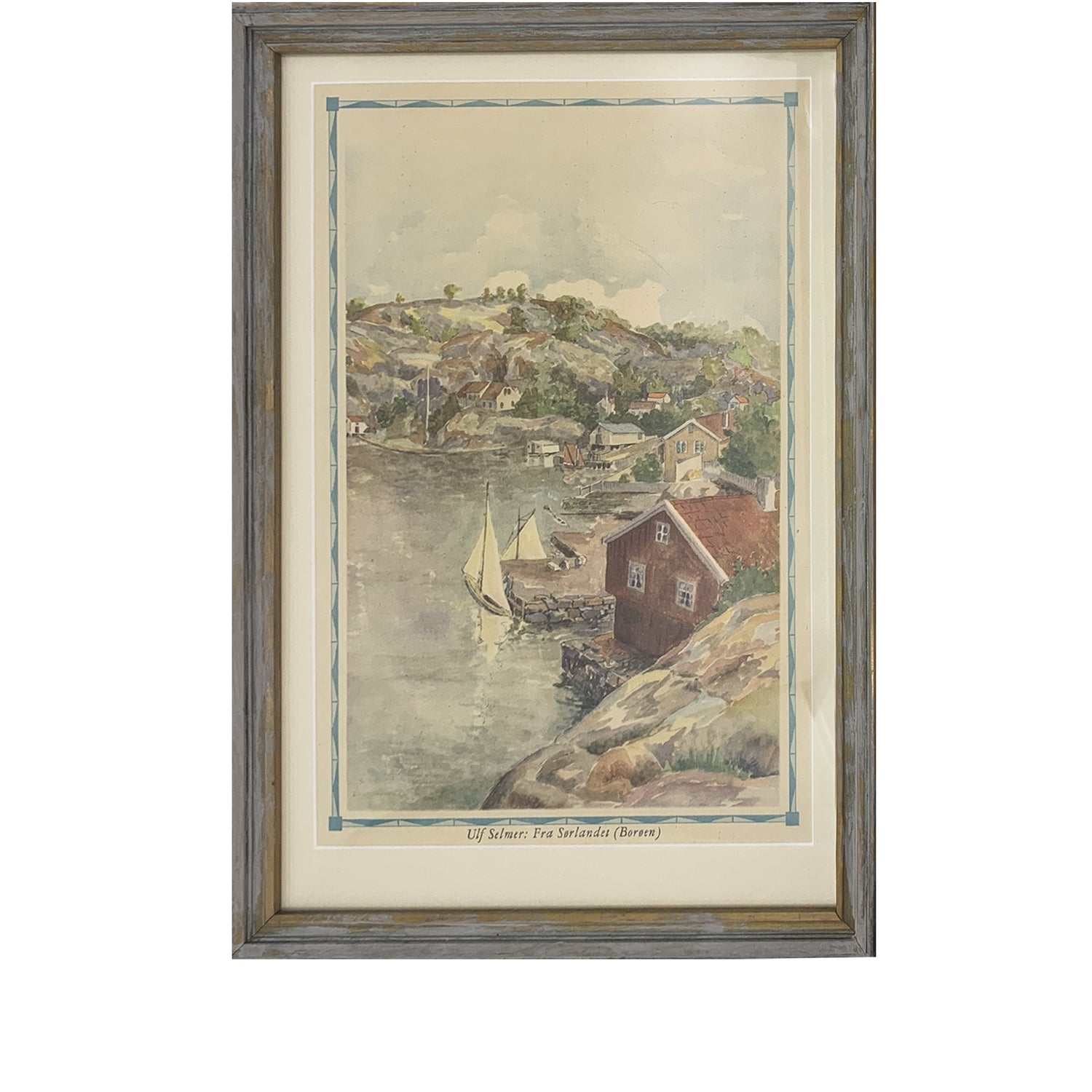 "Fra Sorlandet", Norwegian Artist: Ulf Selmer (1885-1961), framed print