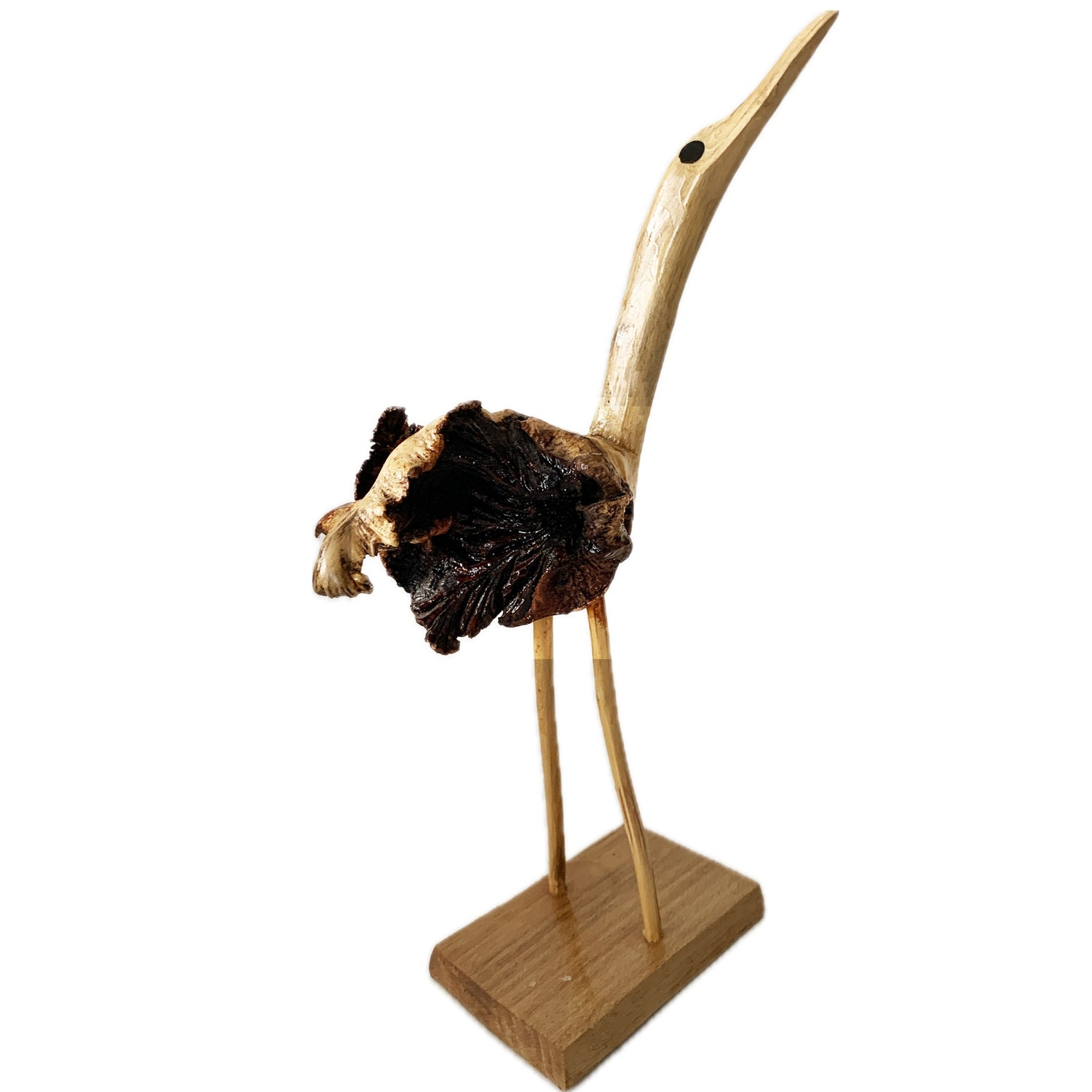Small Carved Root Wood Bird
