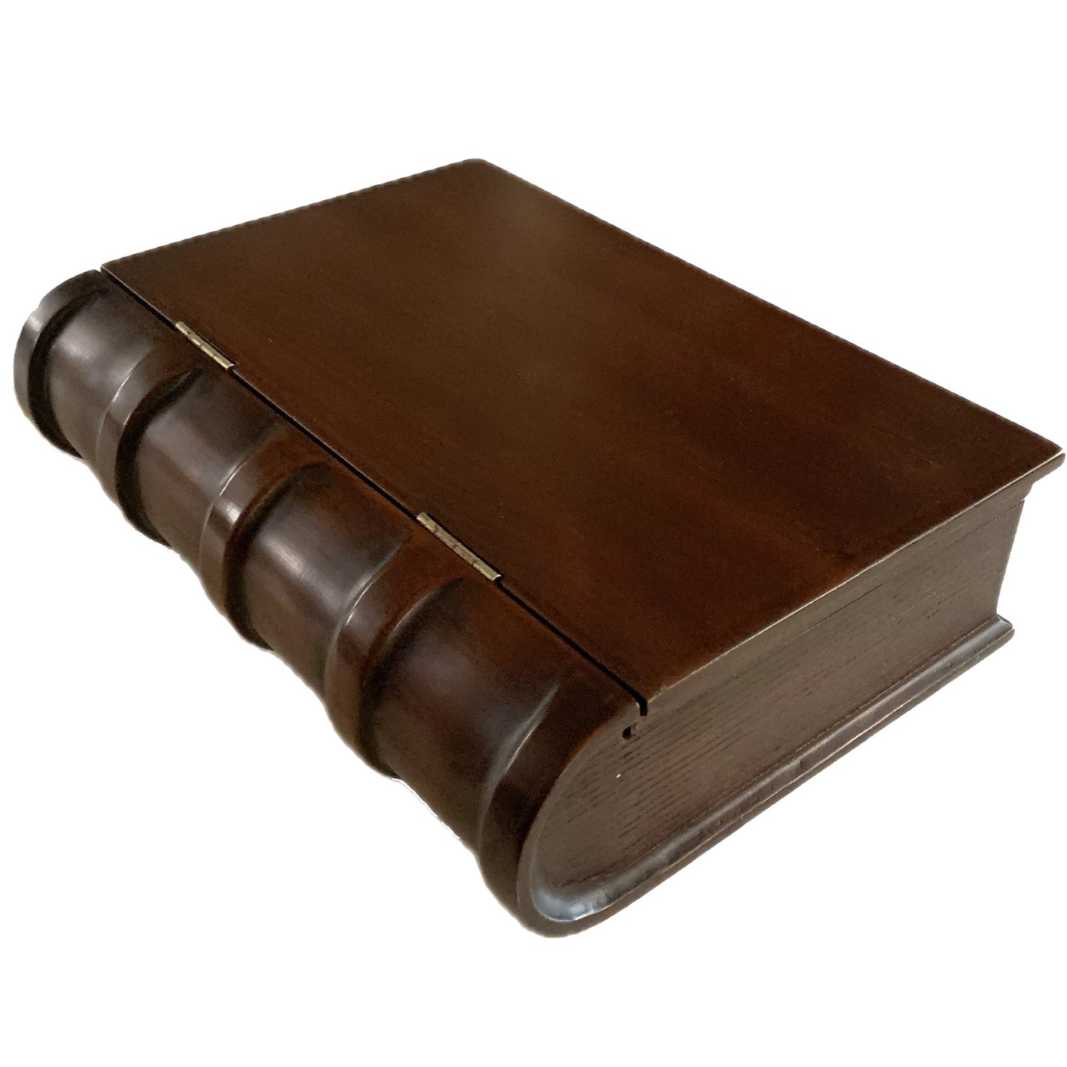 Vintage Wood Hinged Book Box