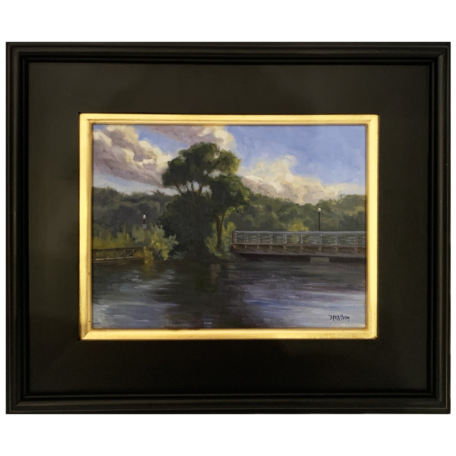 Toll Bridge, Mary Klein, Oil on Linen, Framed