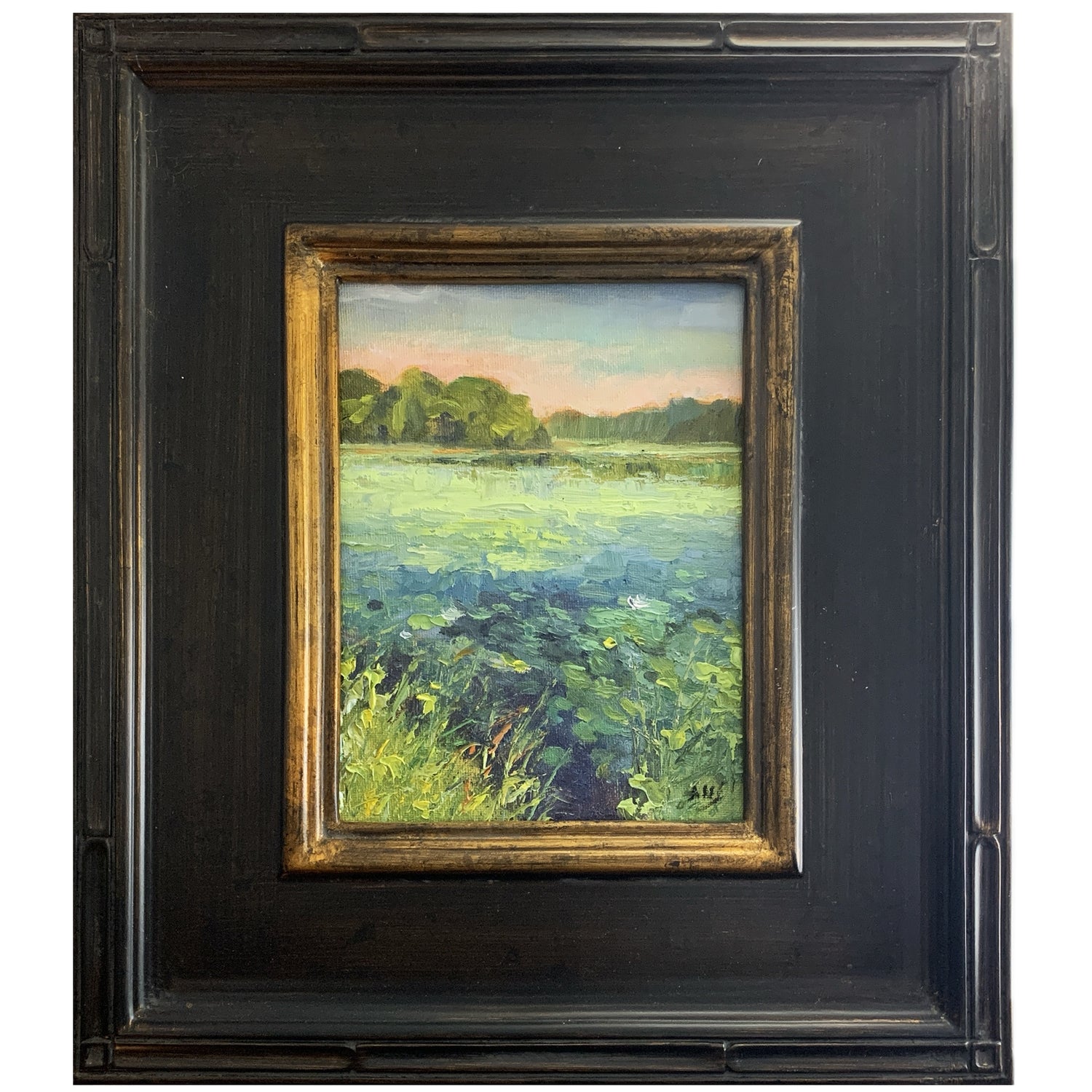 Peace by the Lake, Annette Swanson, Oil on Canvas, Framed