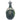 Antique Danish Pinched Green Glass Flask