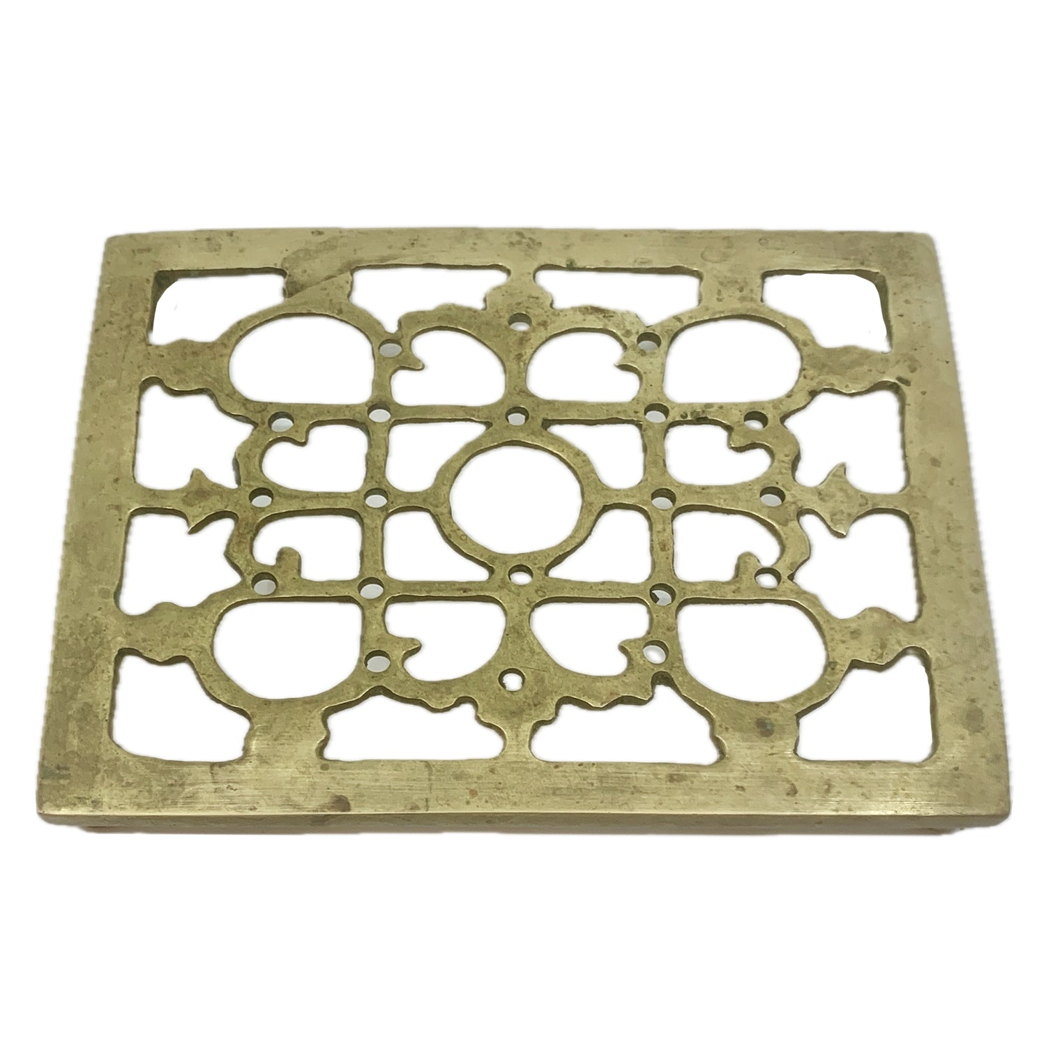 Brass Trivet/Riser with Detailed Cut Out Design