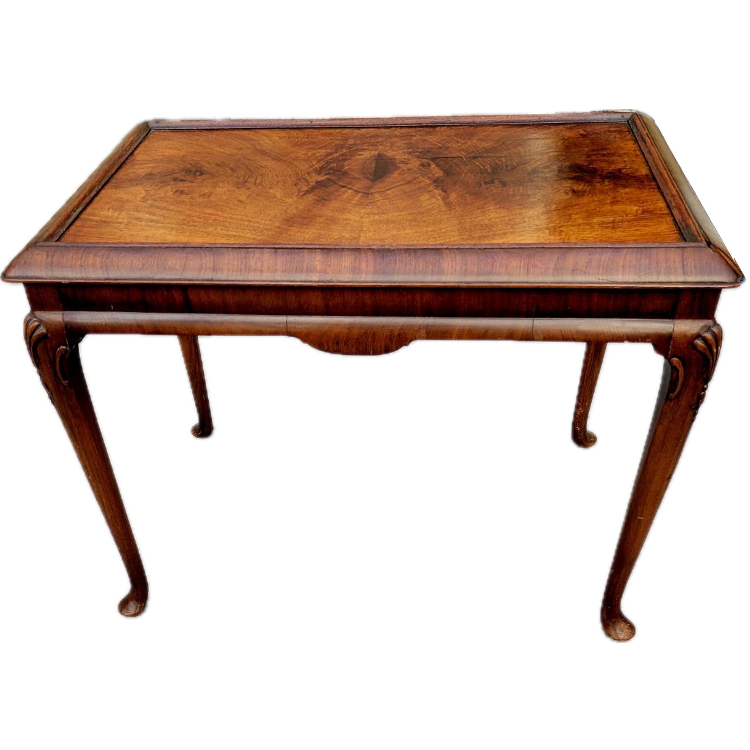 Antique Burled Walnut Side Table