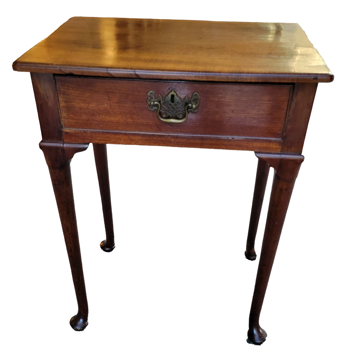 Queen Anne Single Drawer Side Table