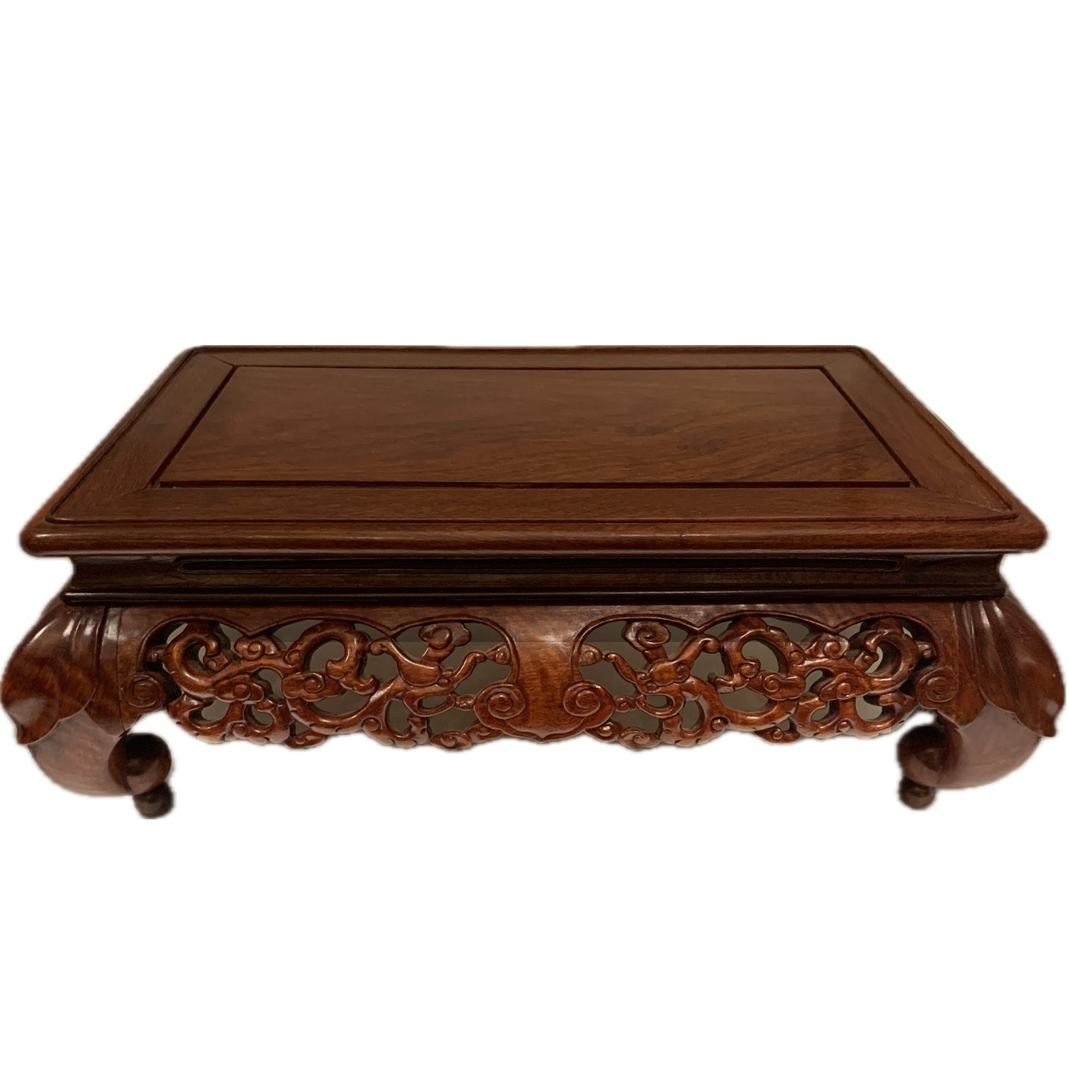 Japanese Carved Rosewood Bonsai Stand