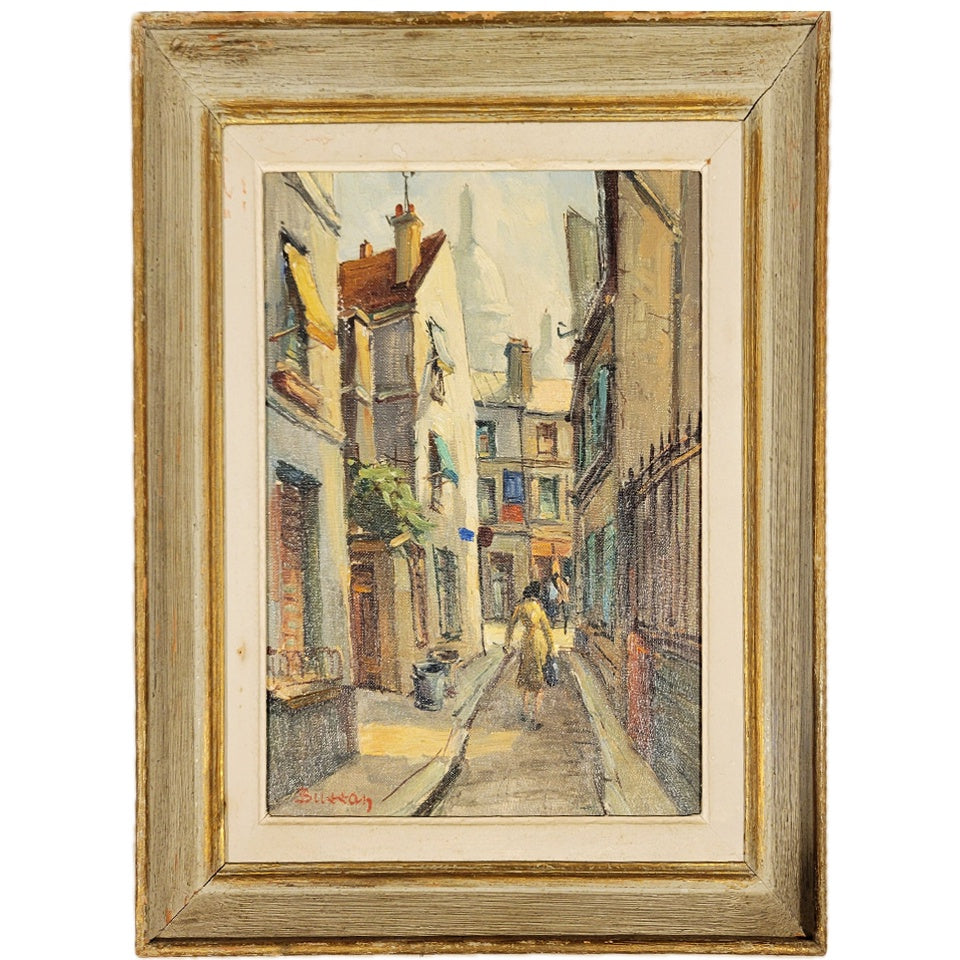 Montmartre Paris, C. Busson, Original Oil On Canvas