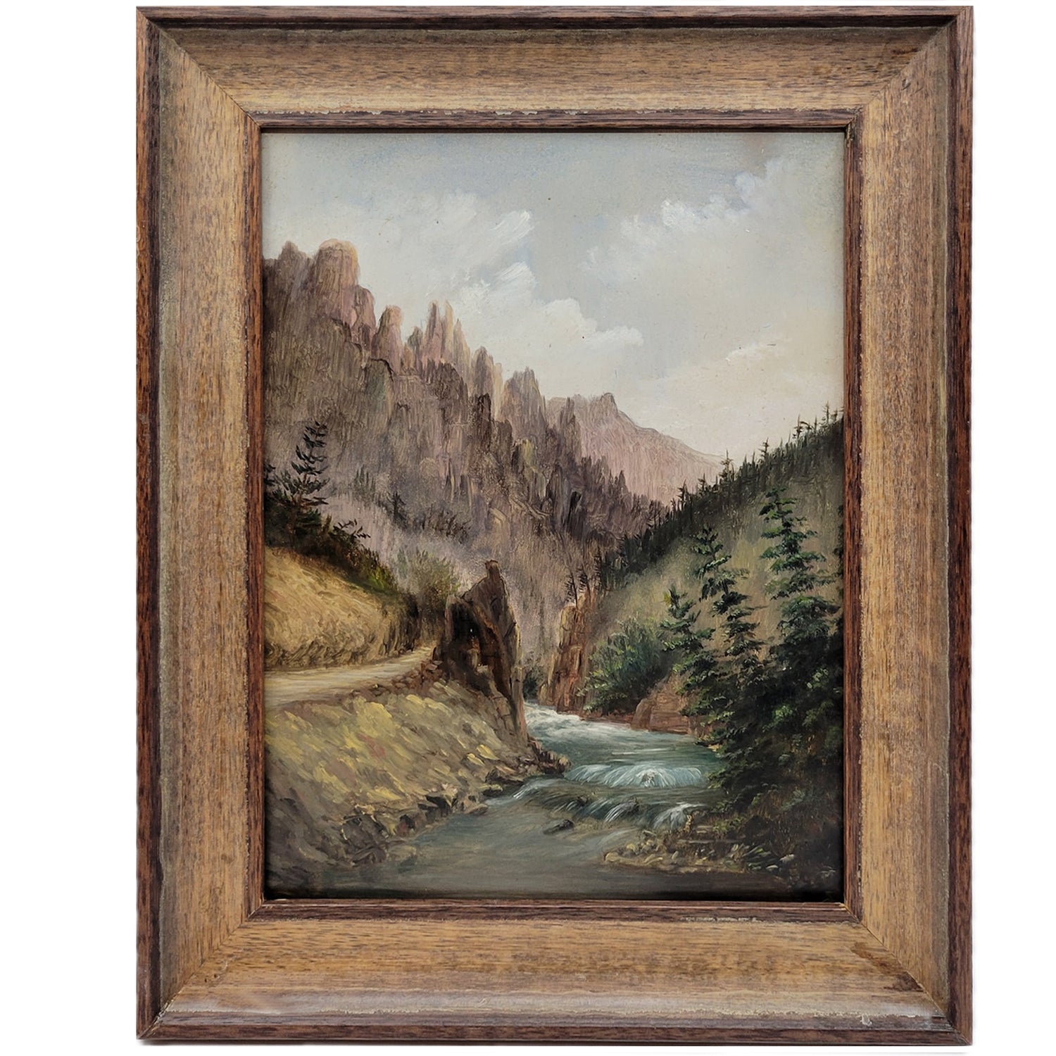 Grand Canyon Rapids, Karl Albert Von Schott, c. 1900, Original Oil On Board