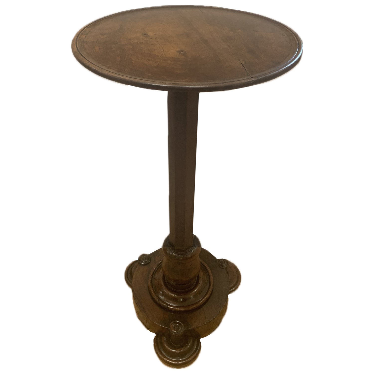 Antique Maple Pedestal Plant Stand