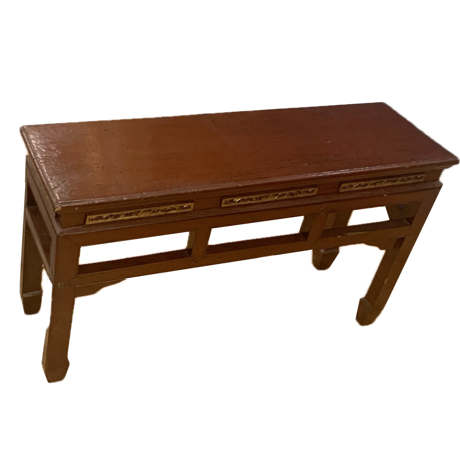 Chinese Antique Elm Bench c.1900, Late Qing Dynasty