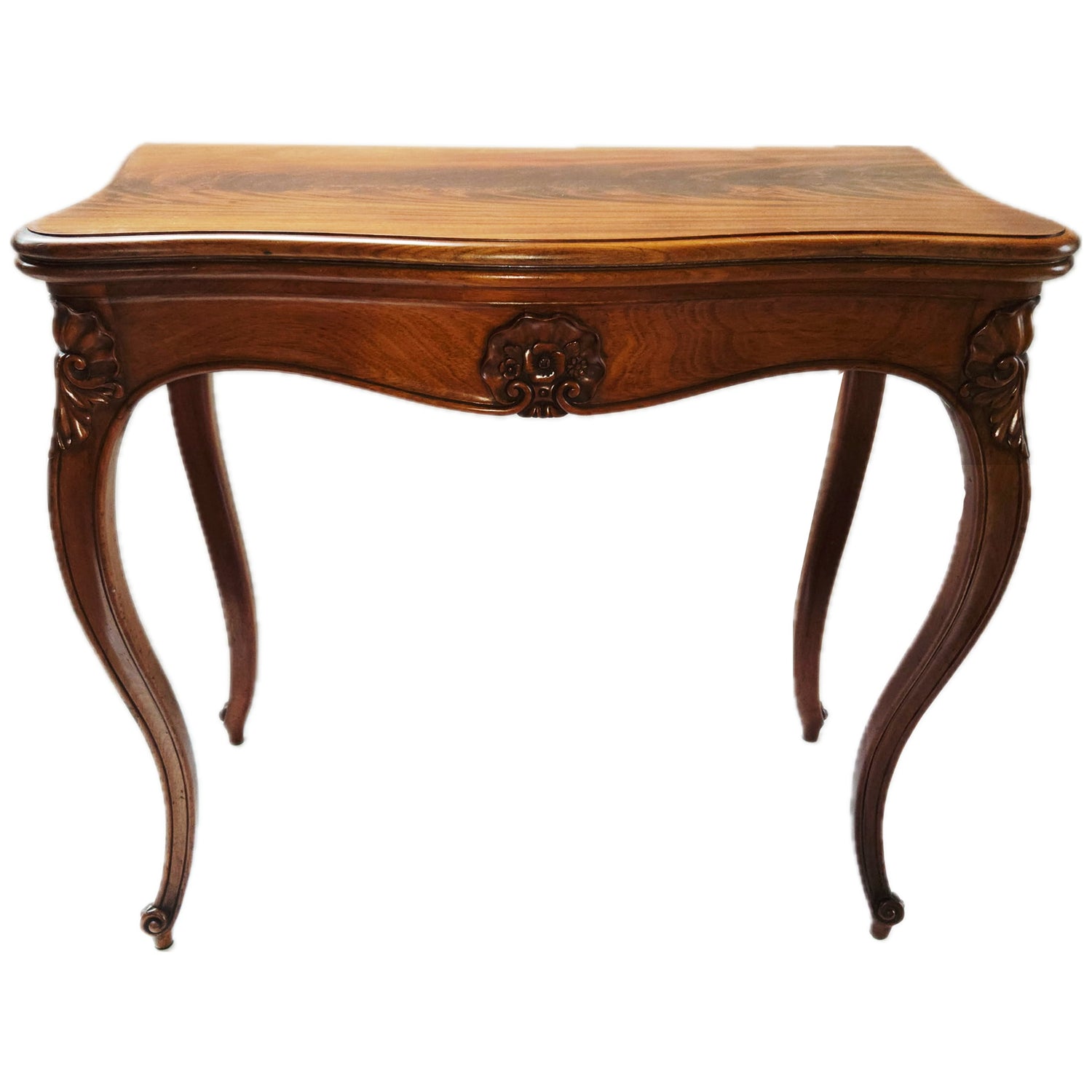 Napolean III Game Table, Bonneels, Flamed Walnut