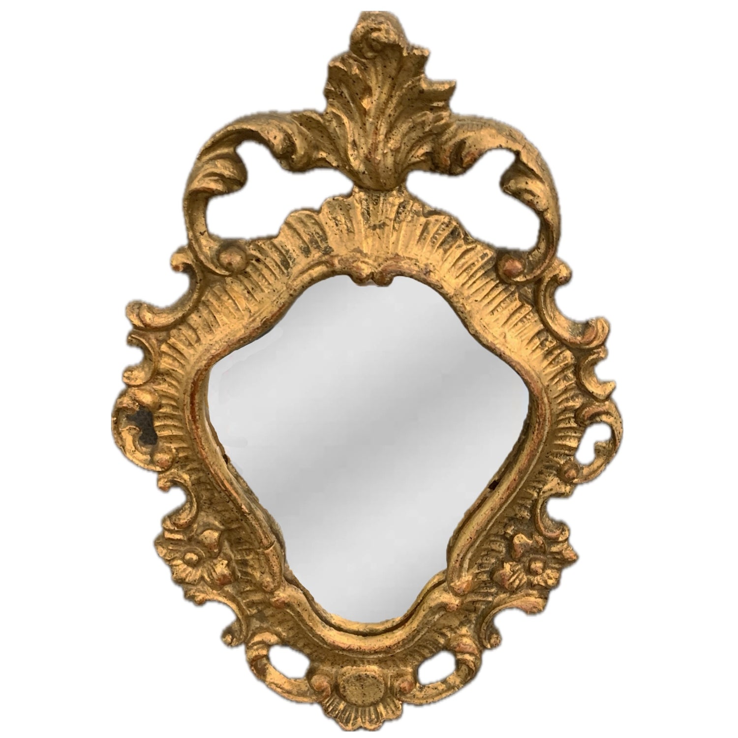 Antique Florentine Giltwood Framed Mirror
