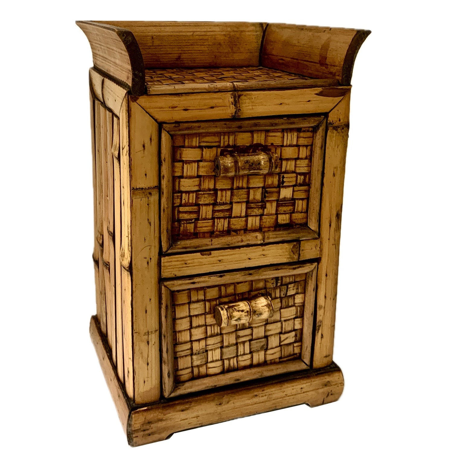 Mini Bamboo Two Drawer Tea Box