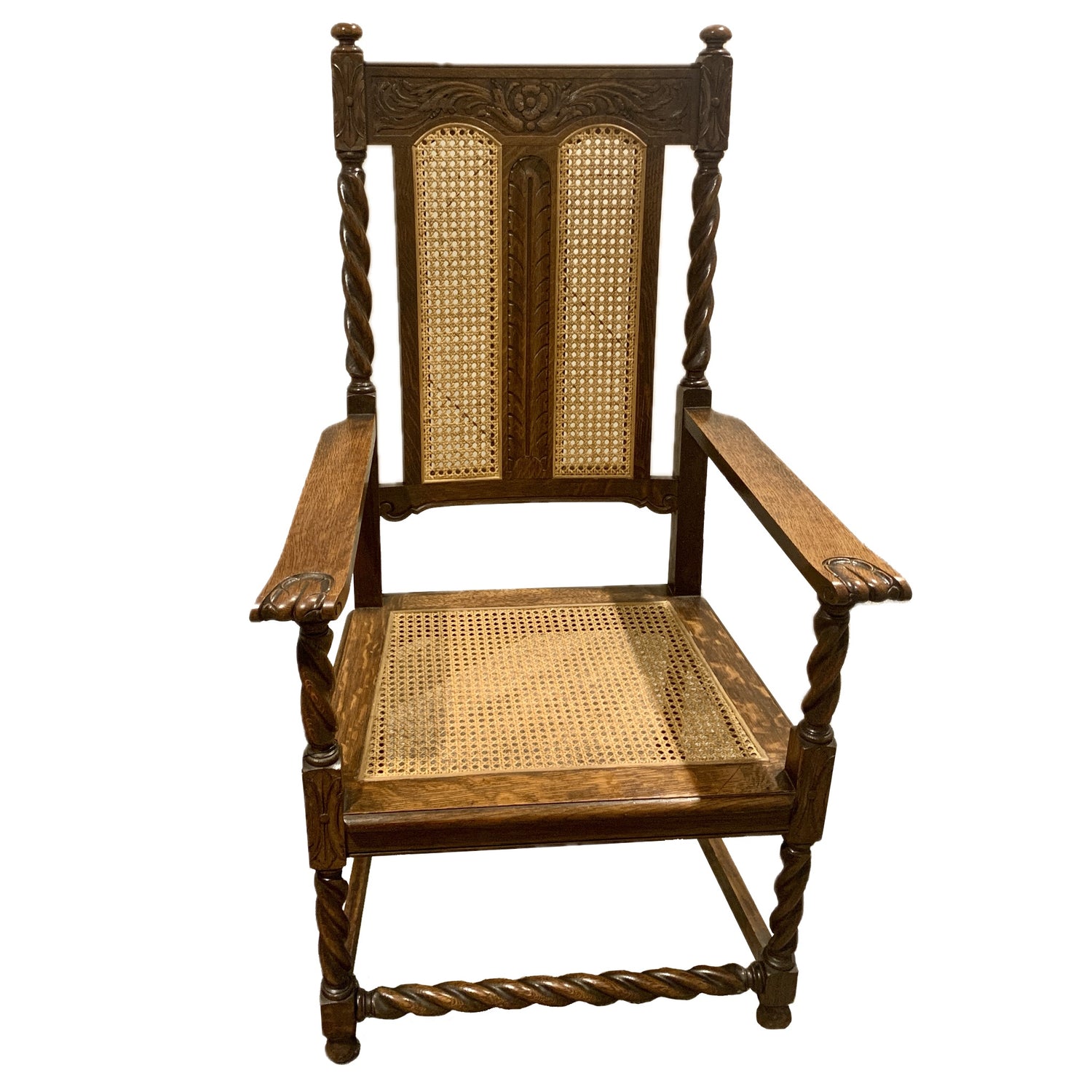 Barley Twist Chair With Cane Seat and Back, Berkey & Gay