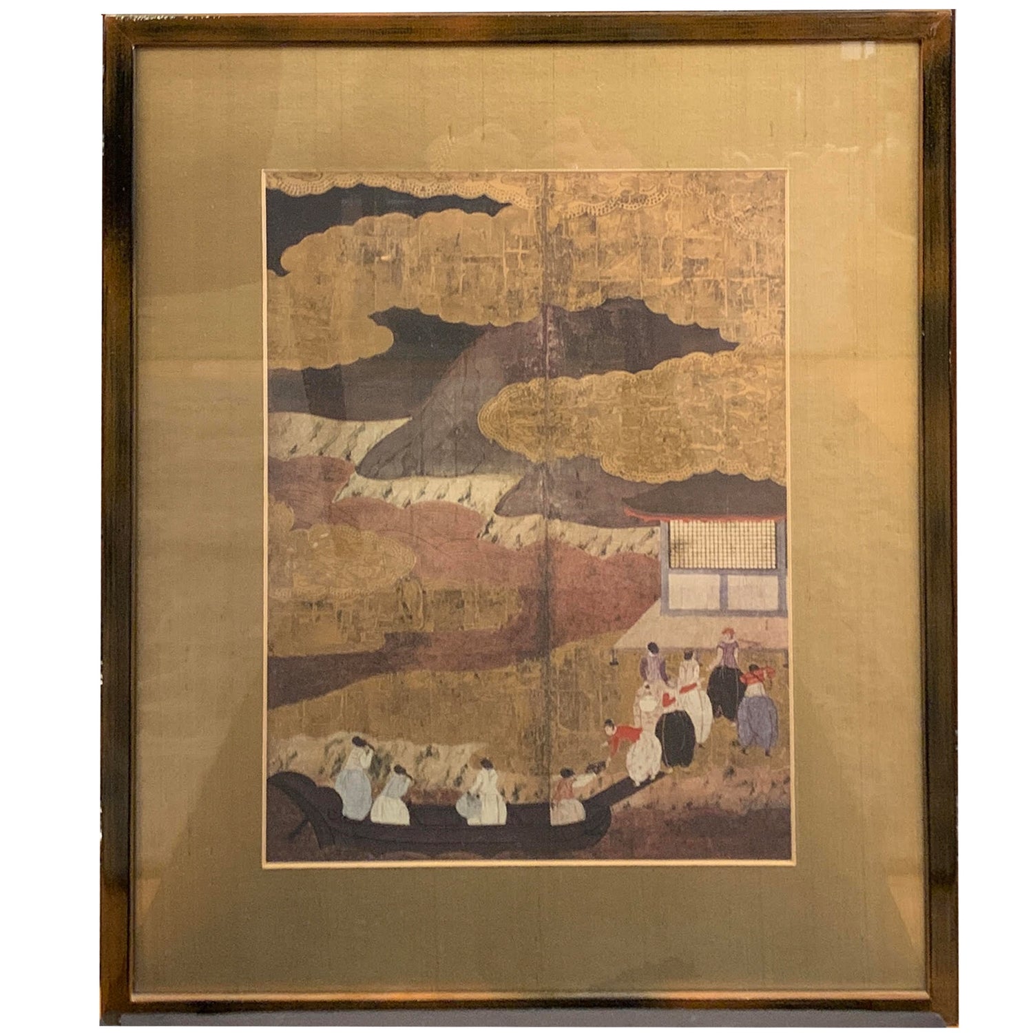 Portuguese Ship Entering Hapanese Habor, 1570's Silkscreen