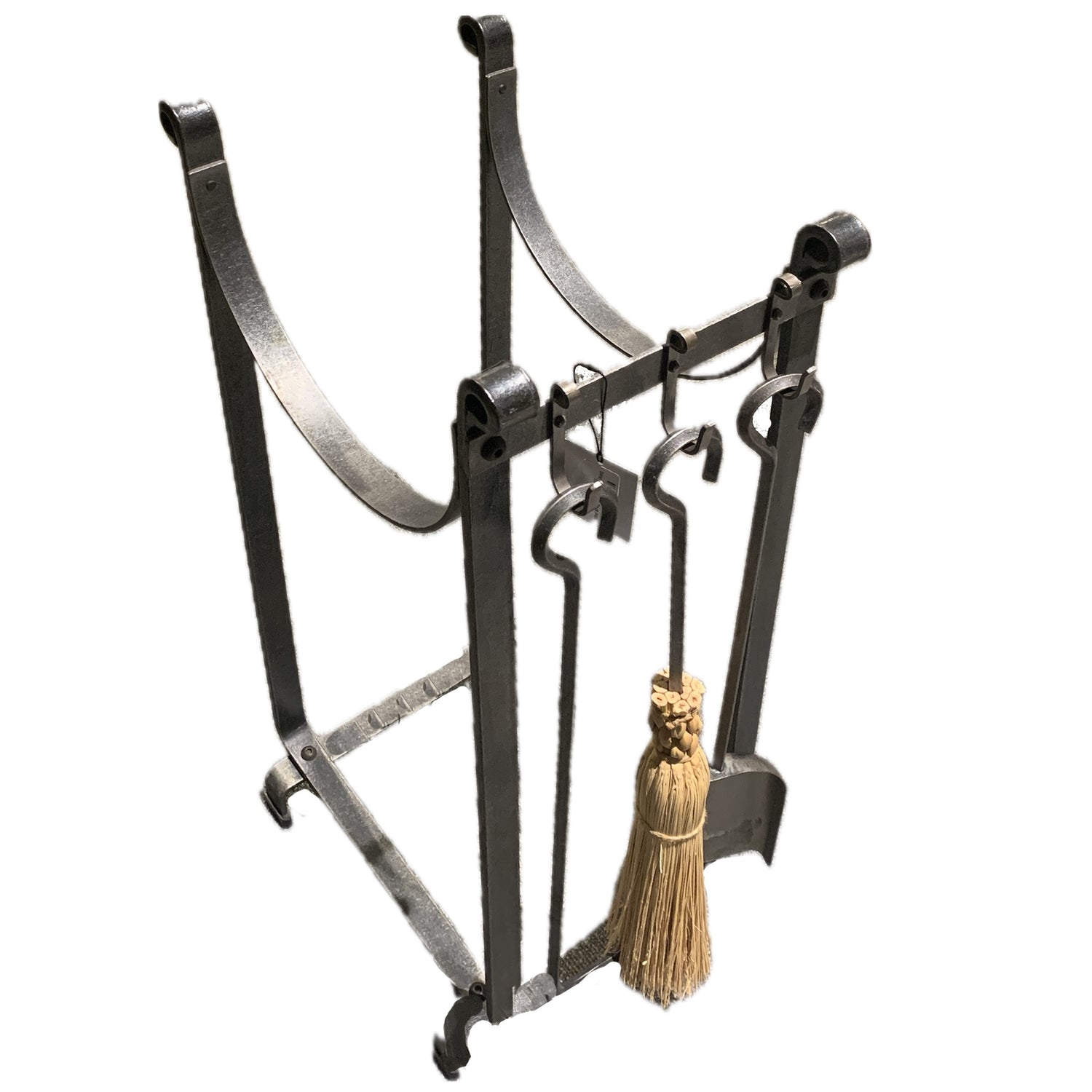 Sling Fireplace Log Rack With Tools, Handcrafted