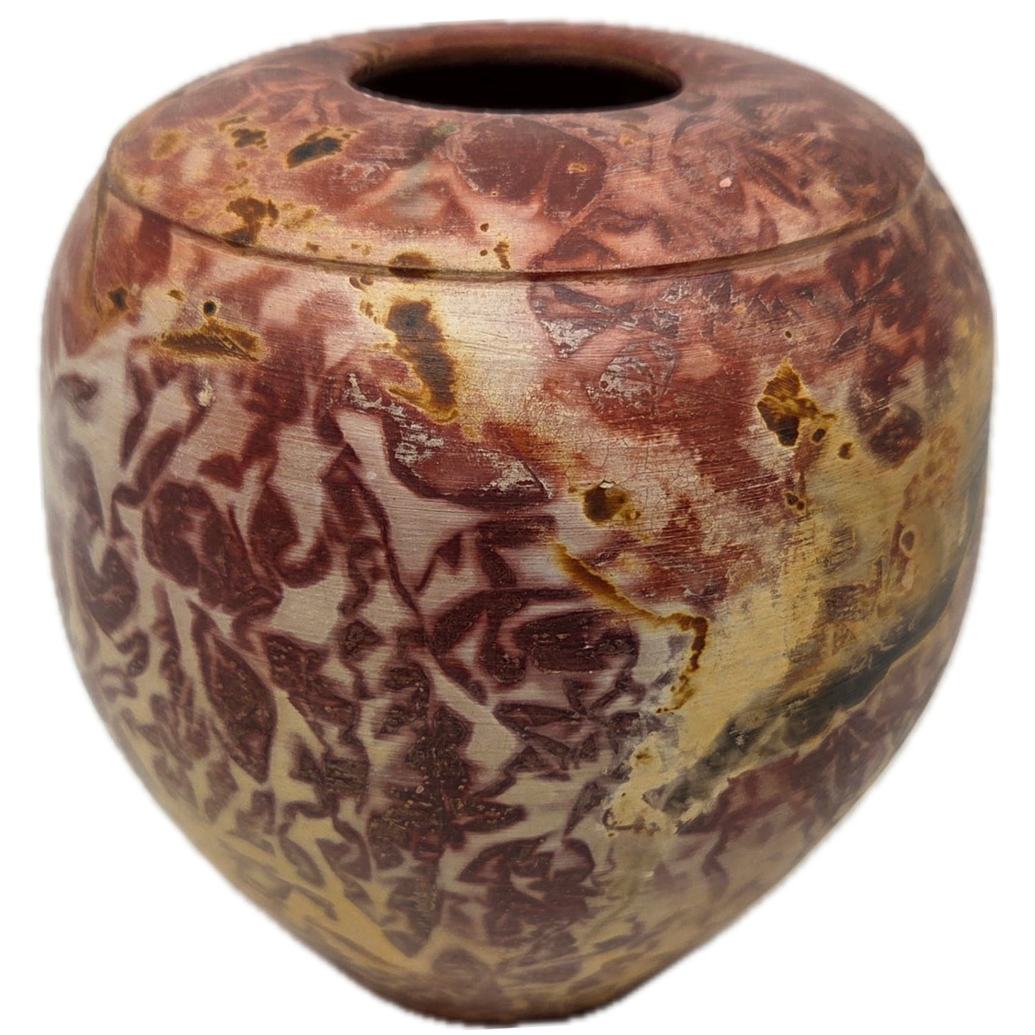 Saggar Fired Raku Ceramic Vase