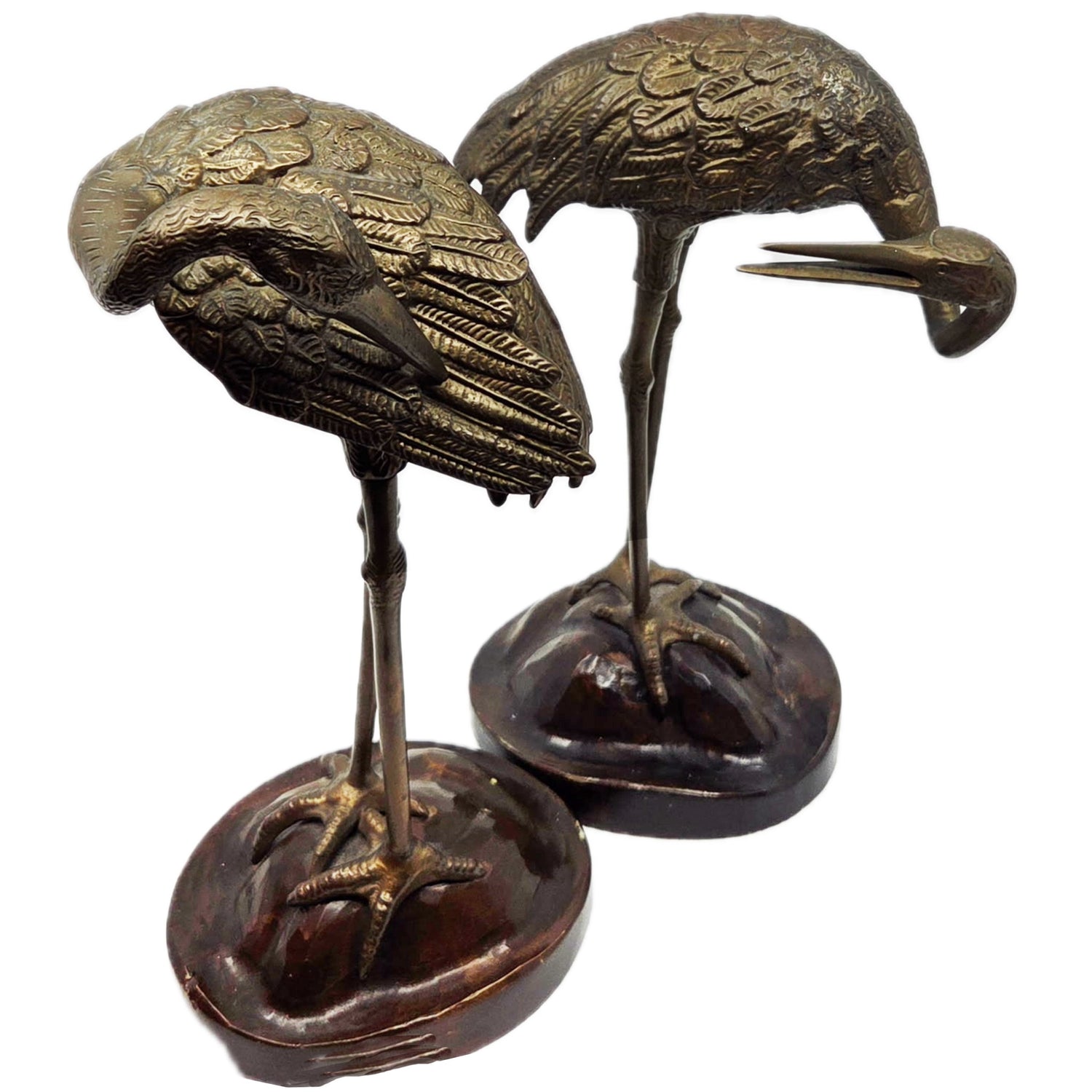 Vintage Sarreid Spain Bronze Crane