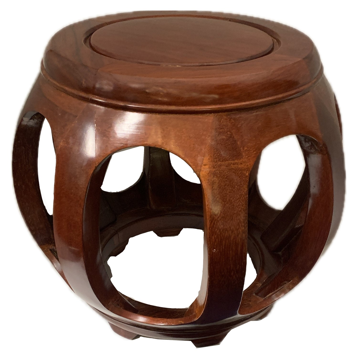 Vintage Chinese Rosewood Drum Stand