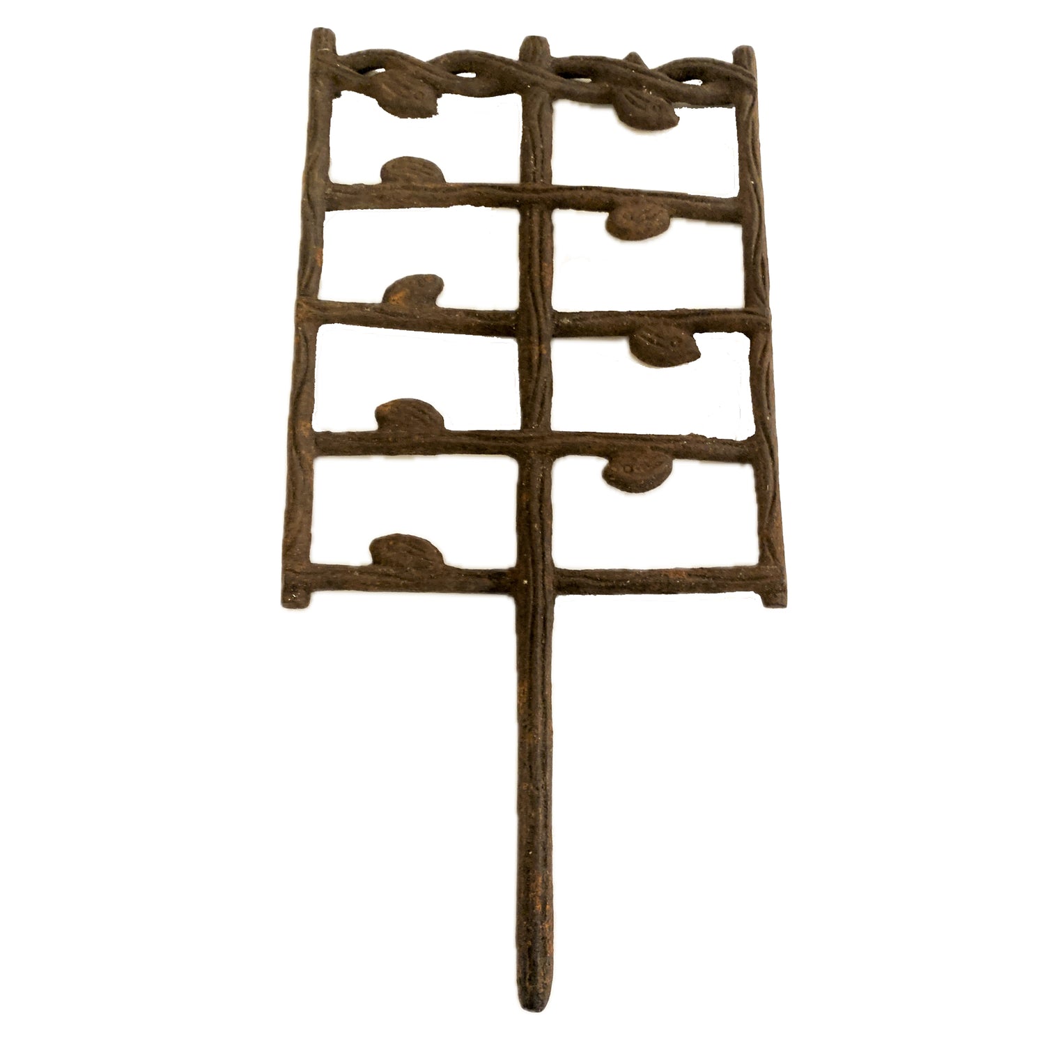 Vintage Iron Vine Trellis, 7"w x 14"h