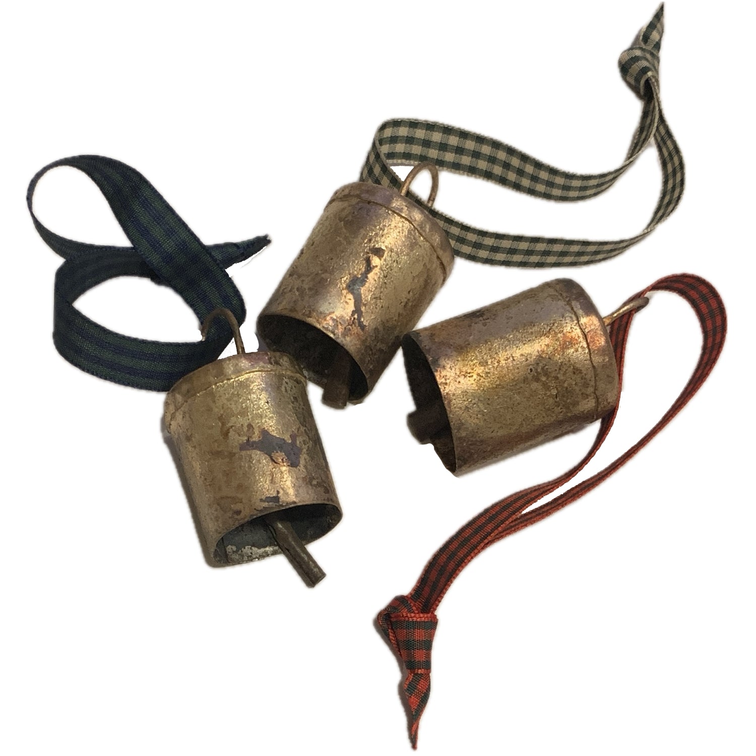 Bell Ornament with Gingham Ribbon