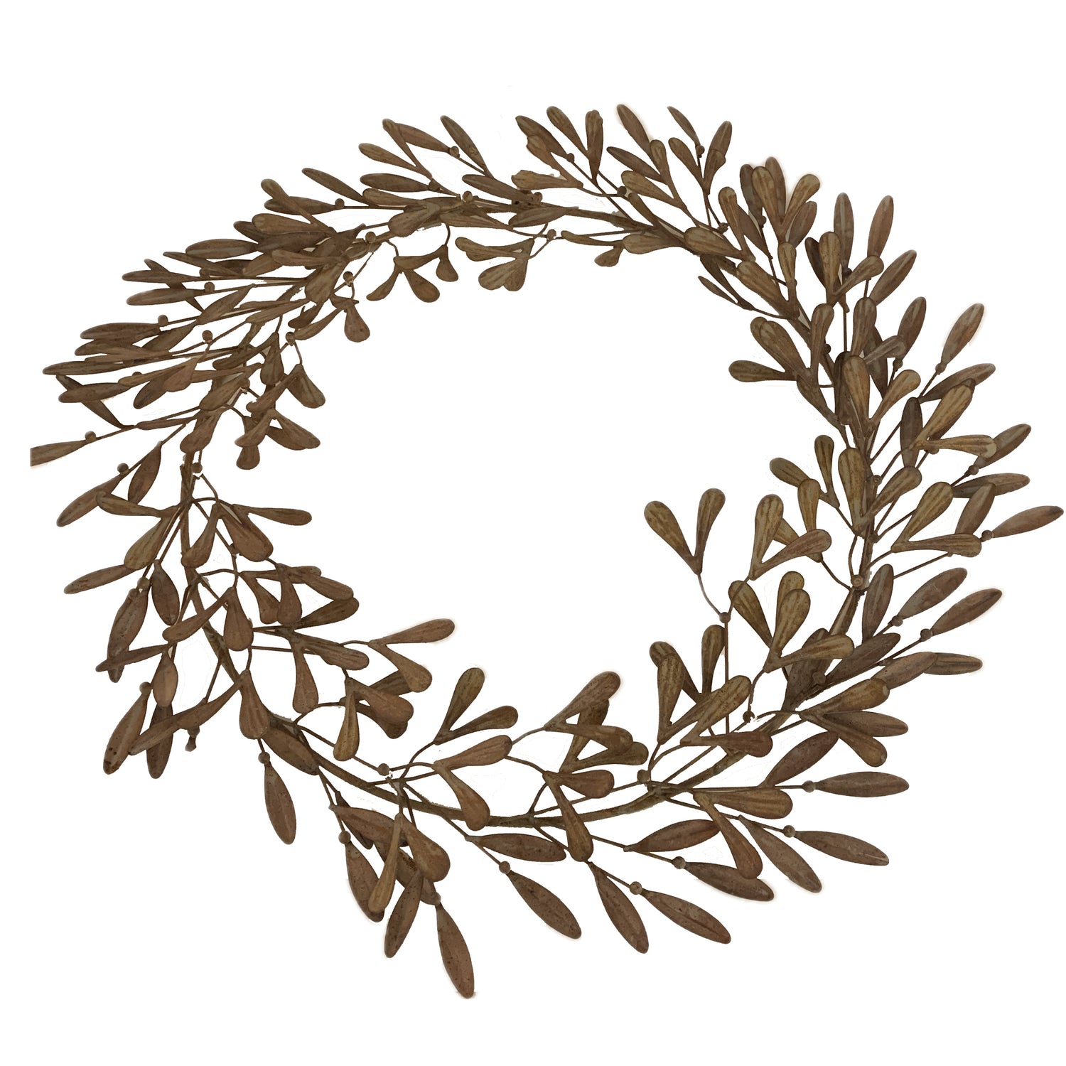 Metal Mistletoe Wreath, 23"dia