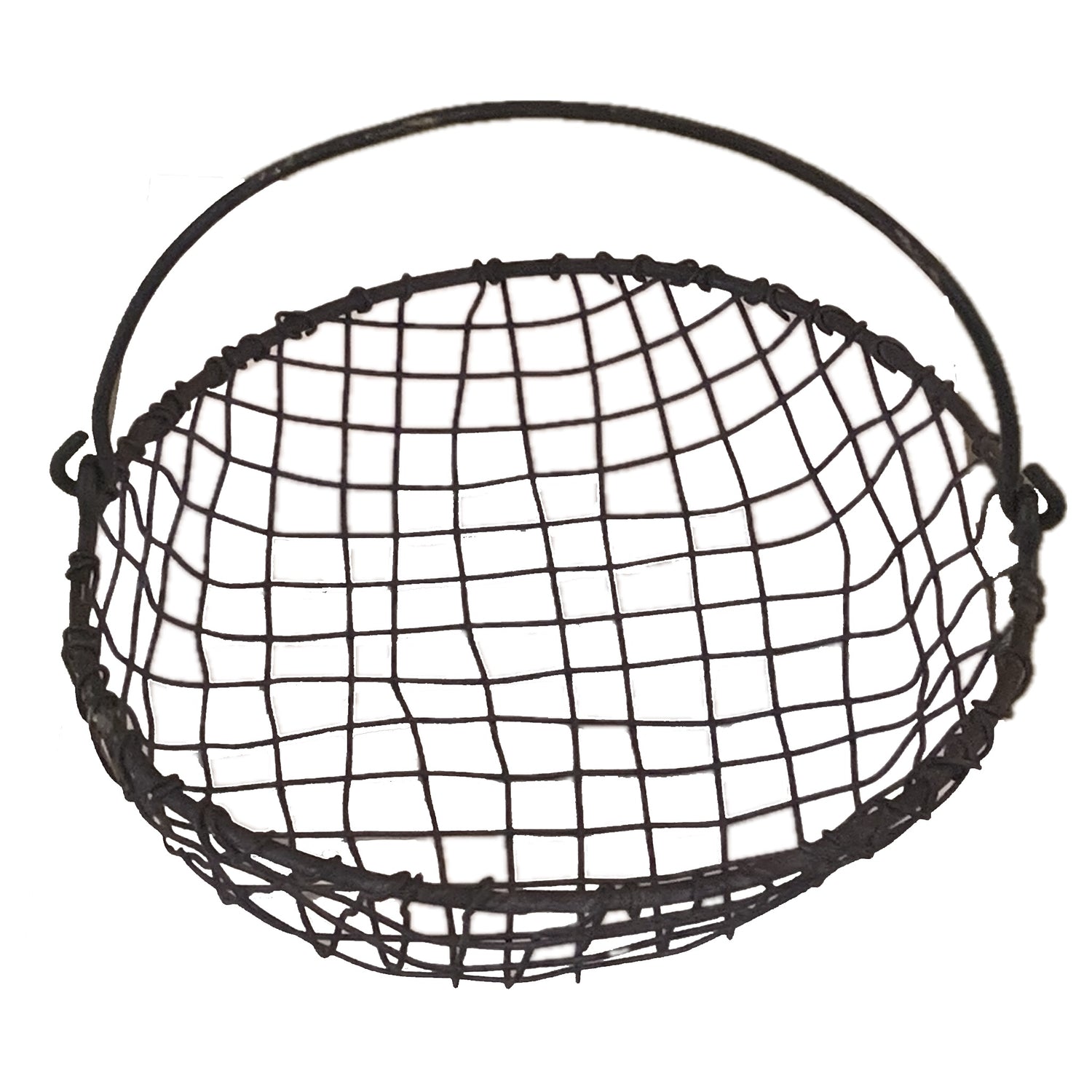 Vintage Wire Egg Basket with Handle