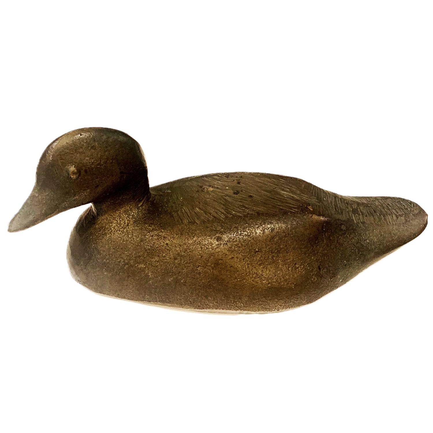 Antique Solid Brass Duck
