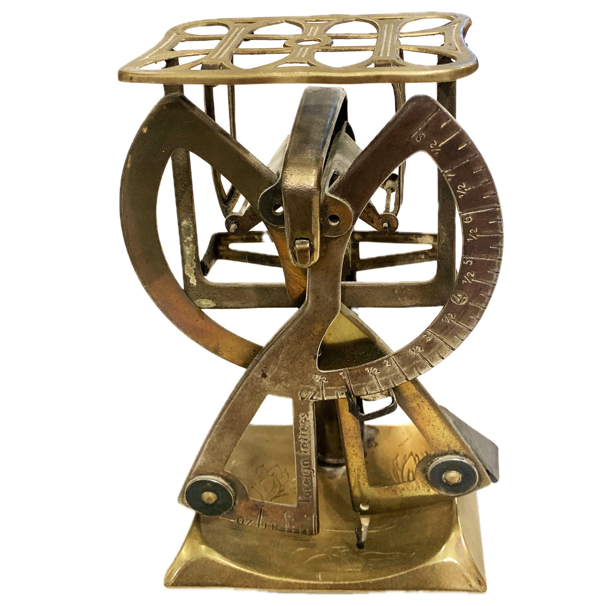 Antique Brass Postal Scale, Austria, ca. 1900-10