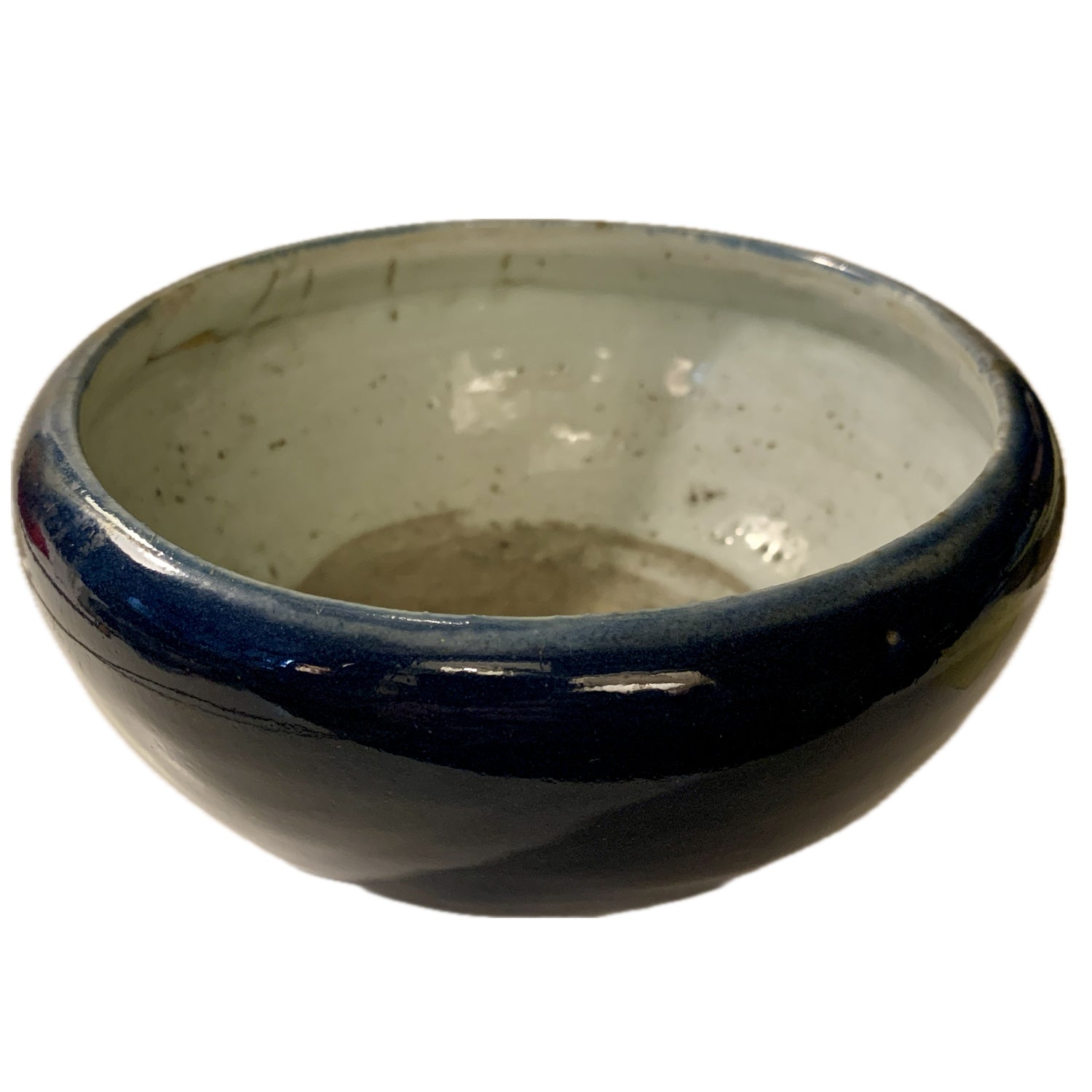 Blue Glazed Bowl, 6.25"dia x 3.25"h