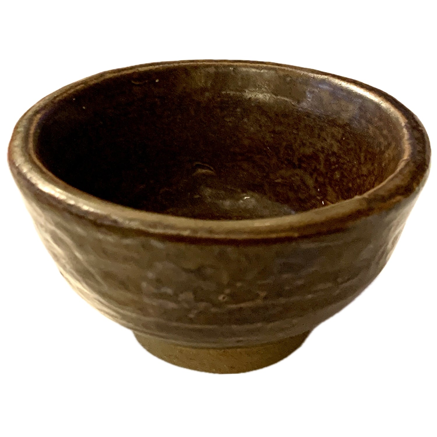 Antique Small Brown Pottery Bowl