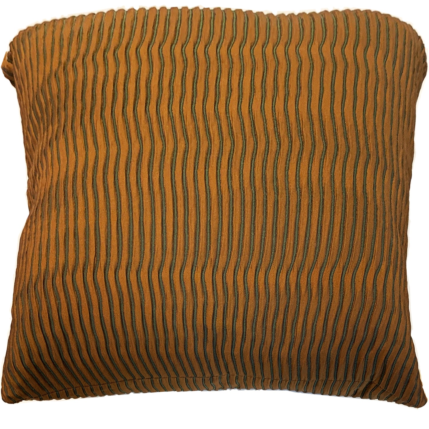 Custom Made Brown & Dark Olive Down Filled Pillow