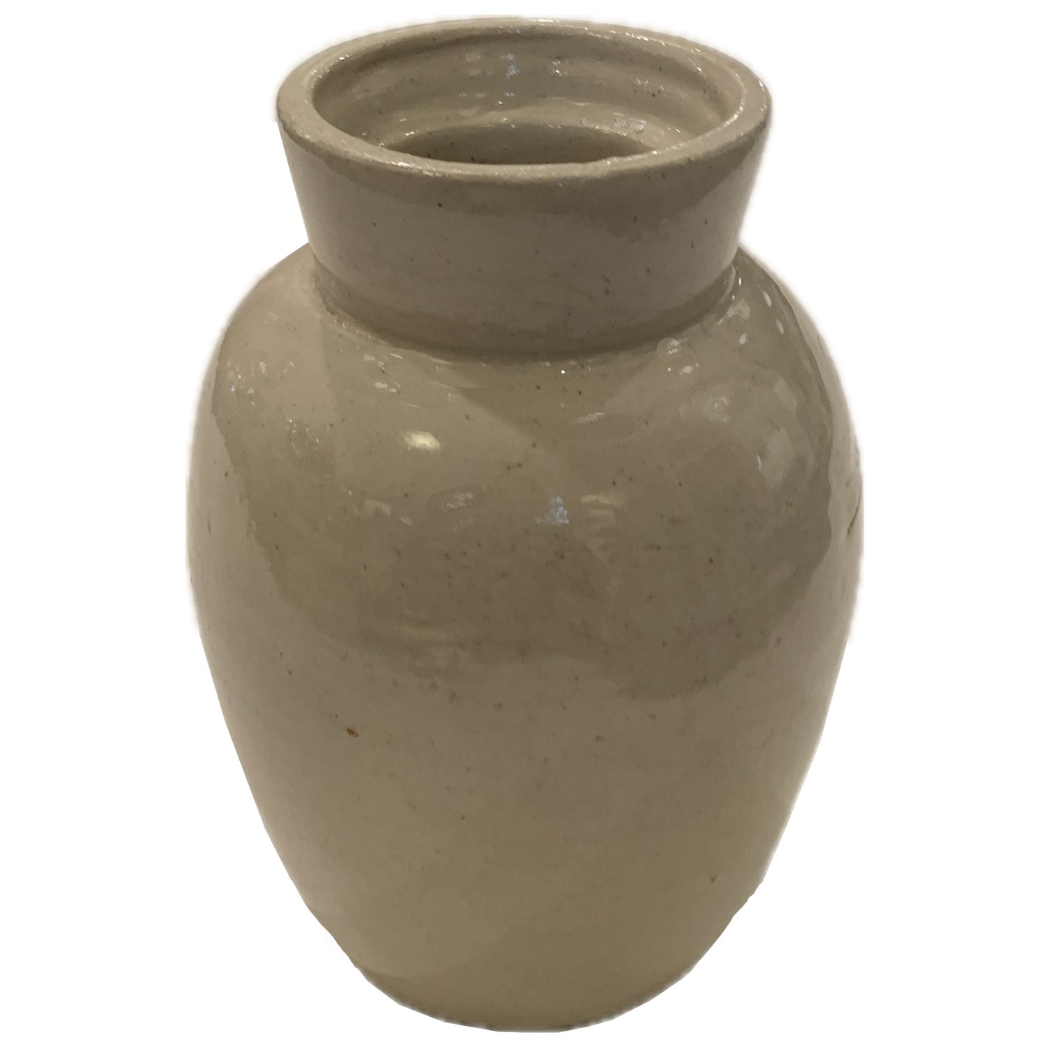 Antique Crockery Snuff Jar / Vase