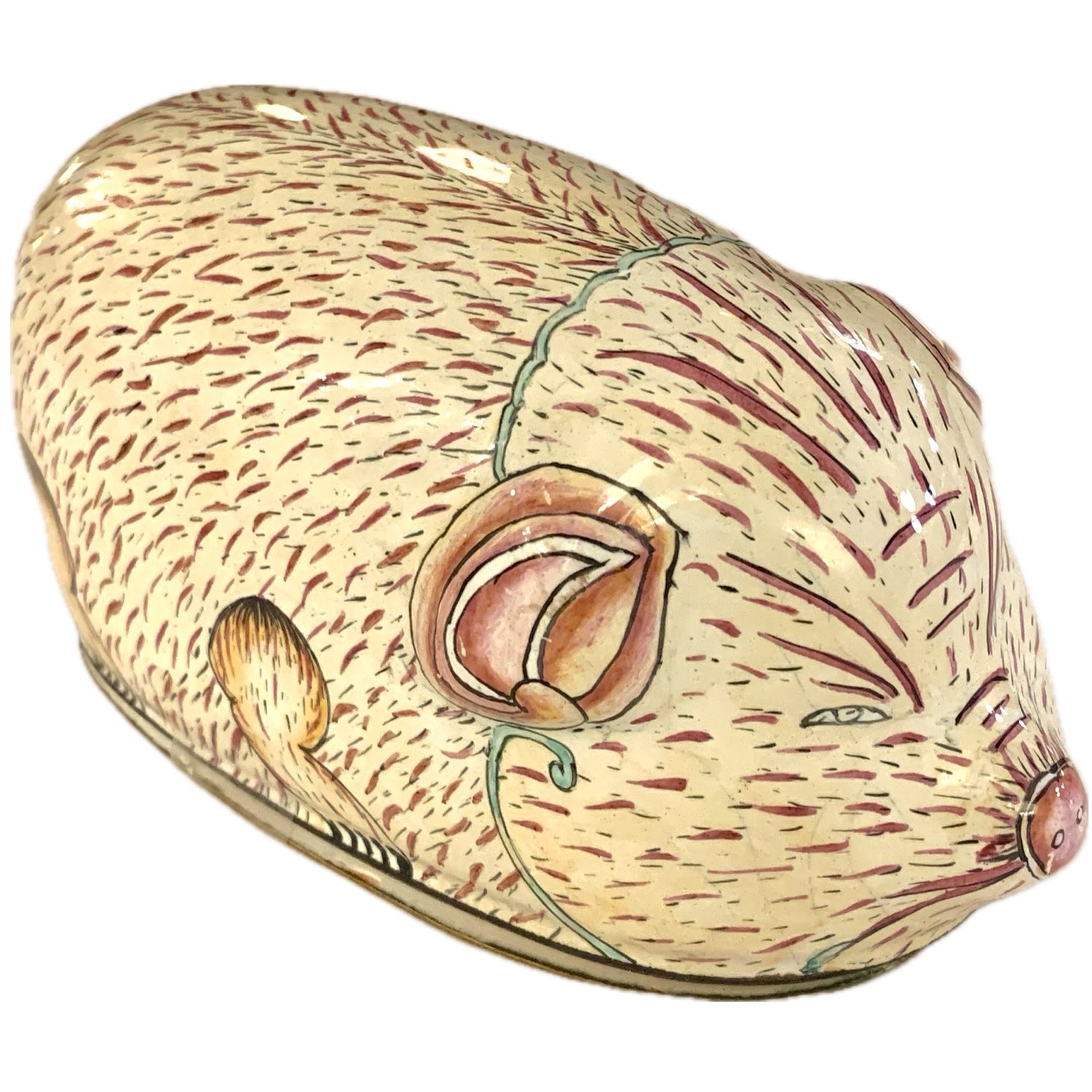 Vintage Enameled Pig Box